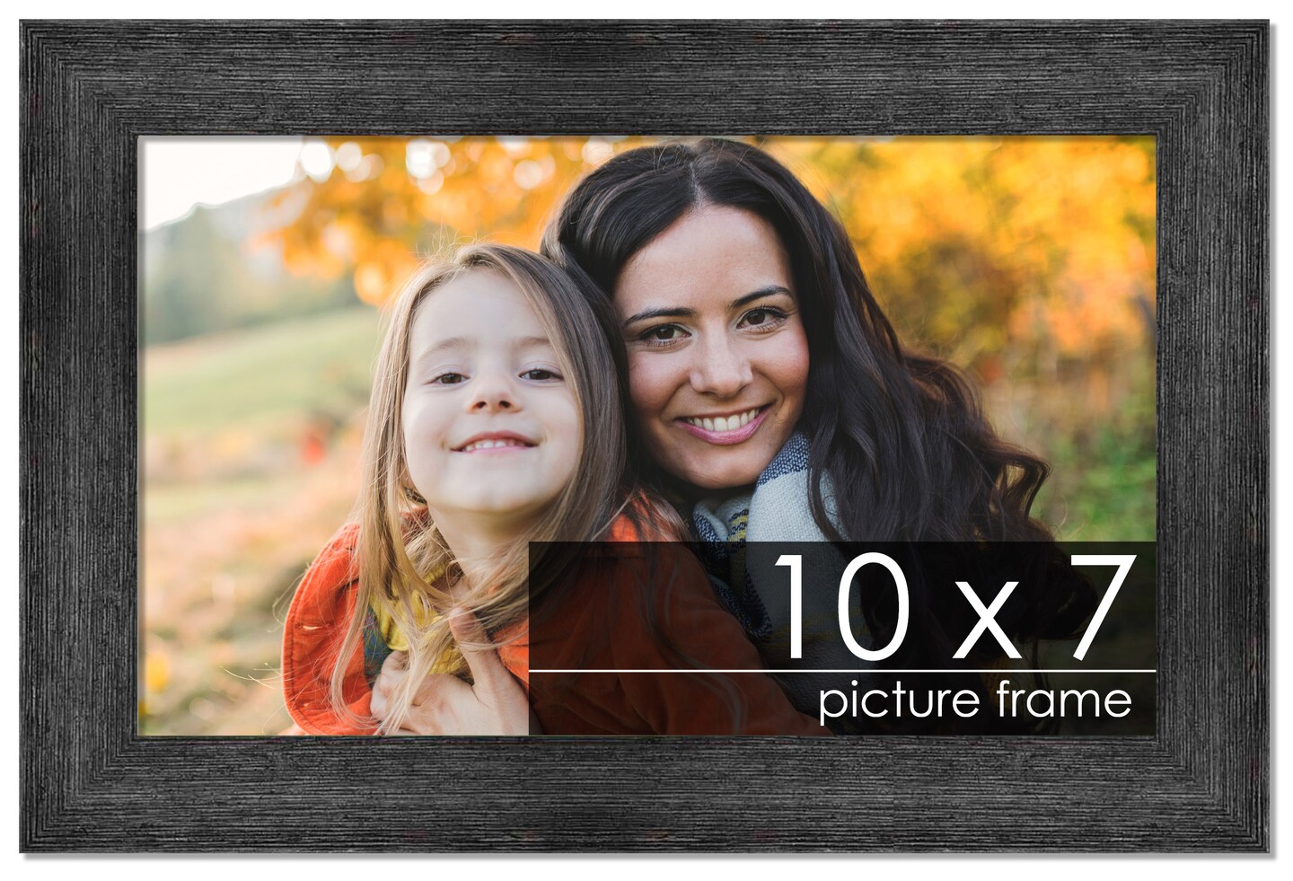 Photo Size Contemporary Black Frame - UV Acrylic, Foam Board Backing, Hanging Hardware