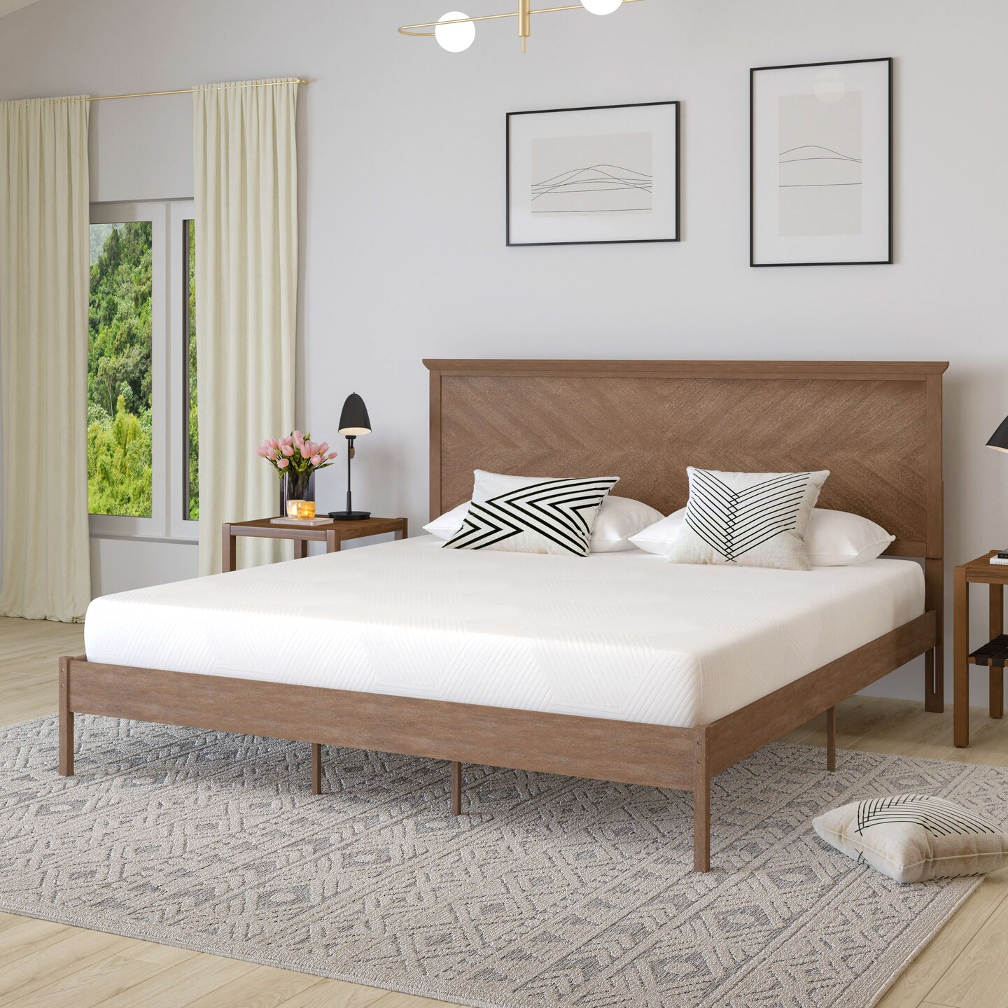 Merrick Lane Iris CertiPUR-US Certified Memory Foam Mattress Infused with Charcoal &#x26; Green Tea Cooling Gel