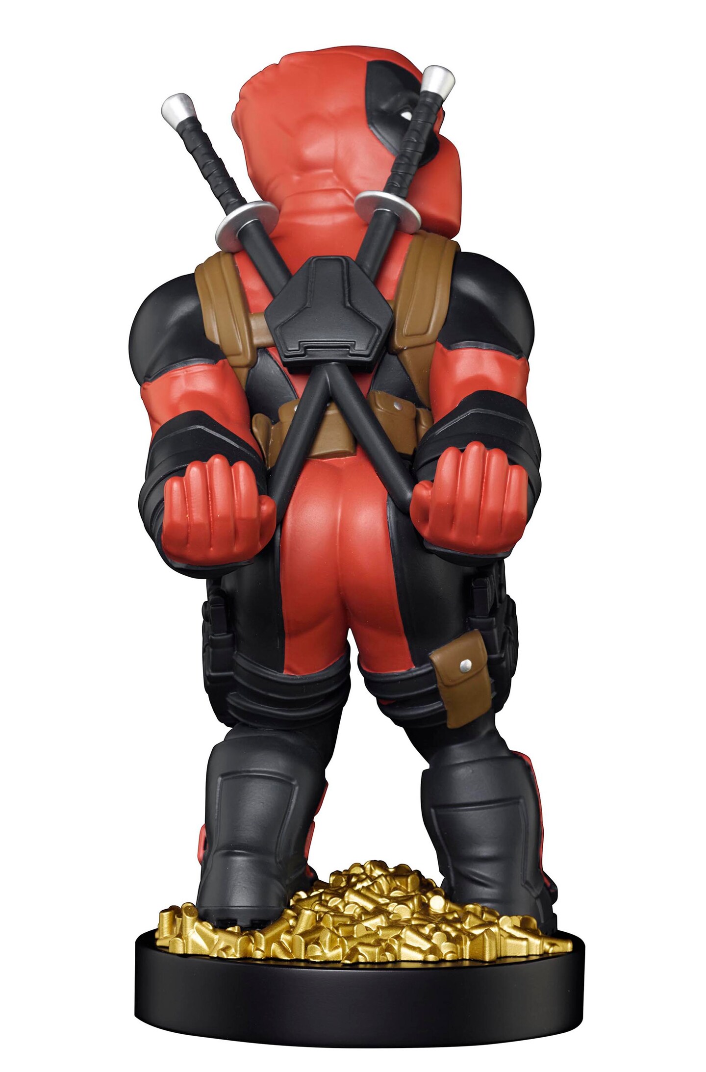 Exquisite Gaming: Marvel: Deadpool Rear View - Original Mobile Phone &#x26; Gaming Controller Holder, Device Stand, Cable Guys, Licensed Figure