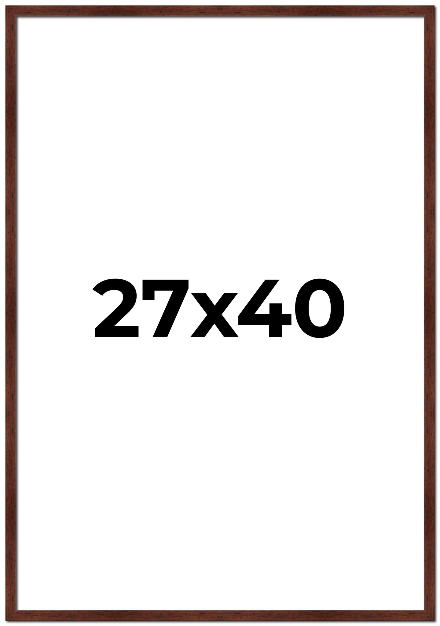 Classic Modern Brown Picture Frame - UV Acrylic, Foam Board Backing, Hanging Hardware