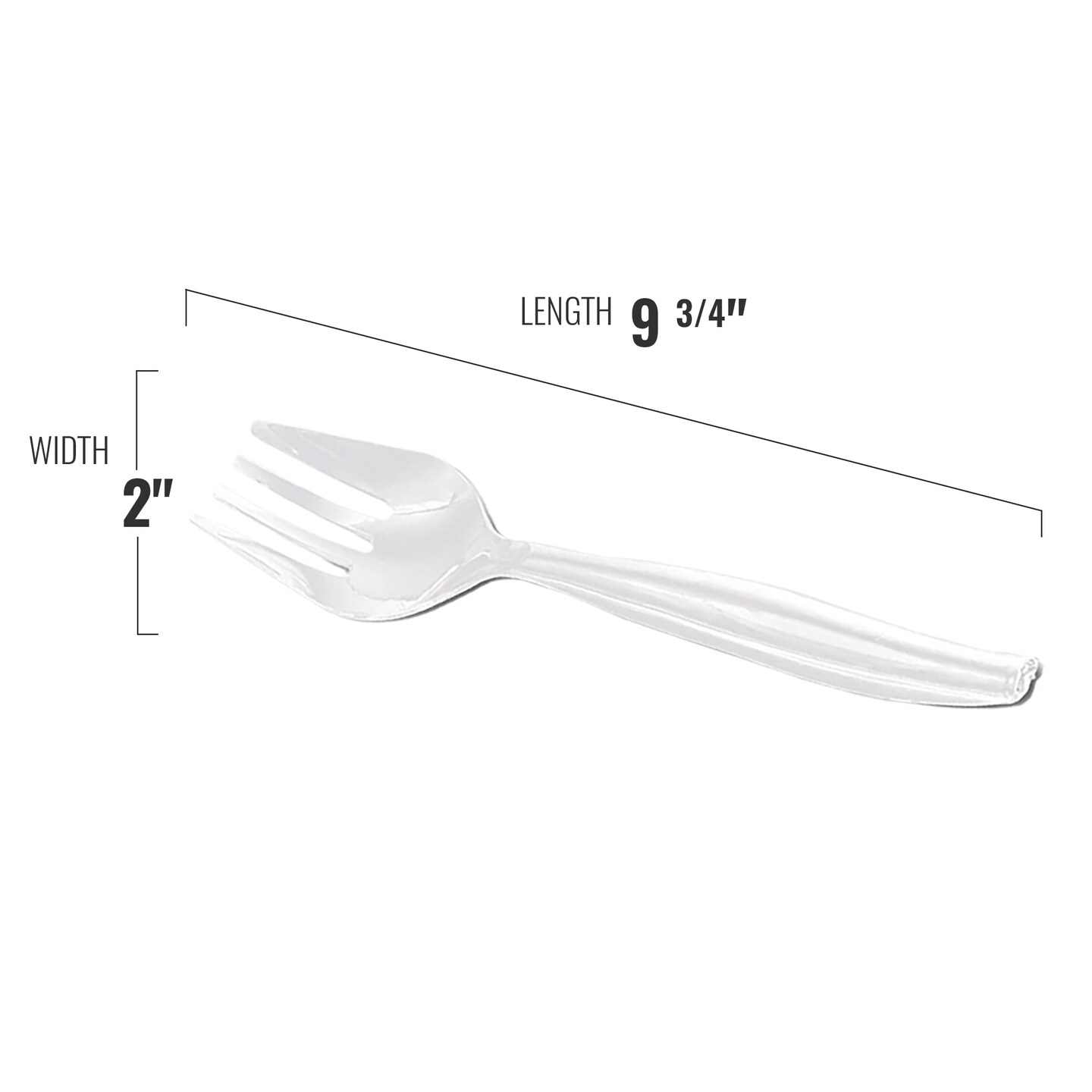 Clear Disposable Plastic Serving Flatware Set (150 Pairs)
