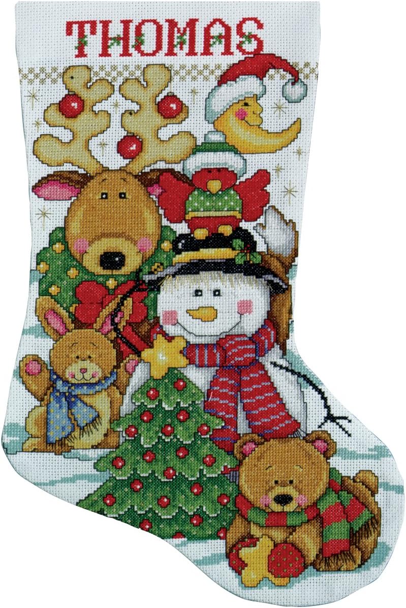 Making New Friends Stocking Counted Cross Stitch Kit, 17-Inch Long, 14 Count