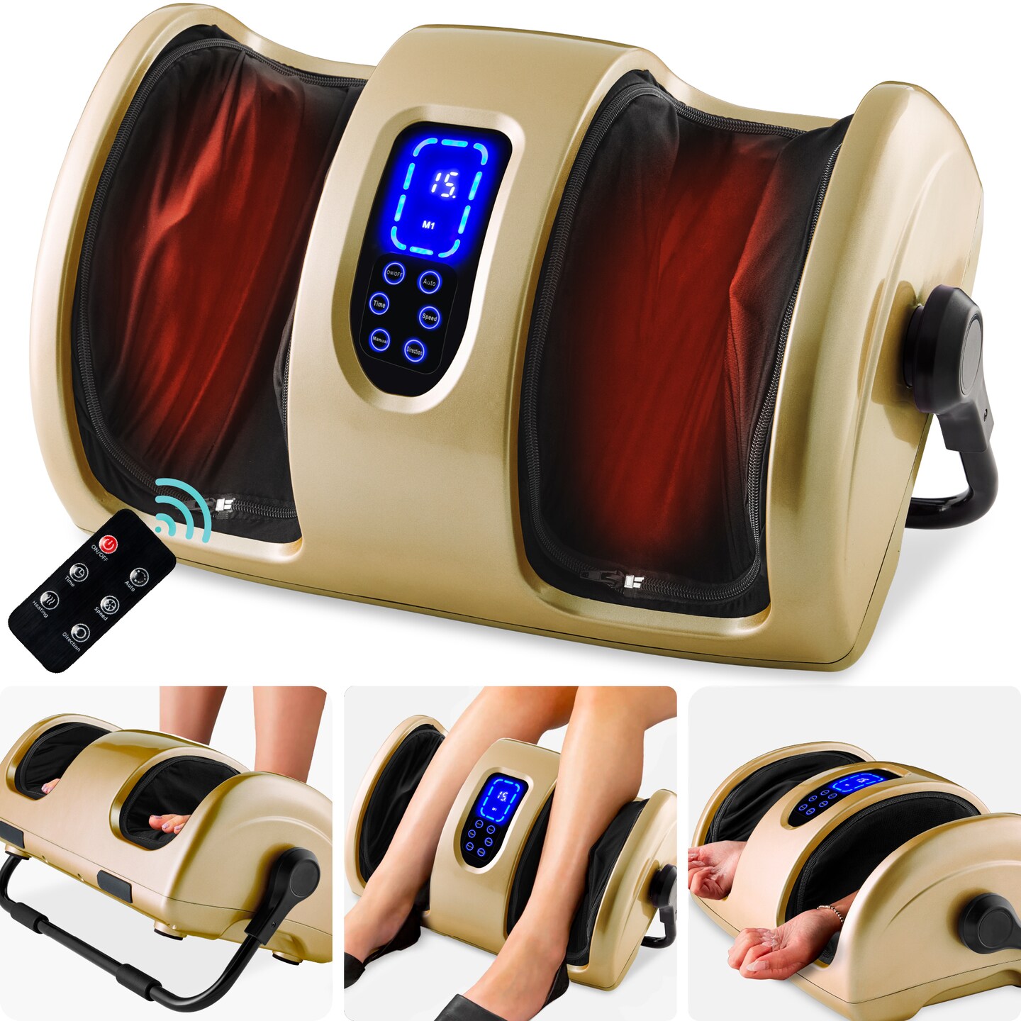Best Choice Products Foot Massager Machine, Therapeutic Reflexology Massager w/ High-Intensity Rollers