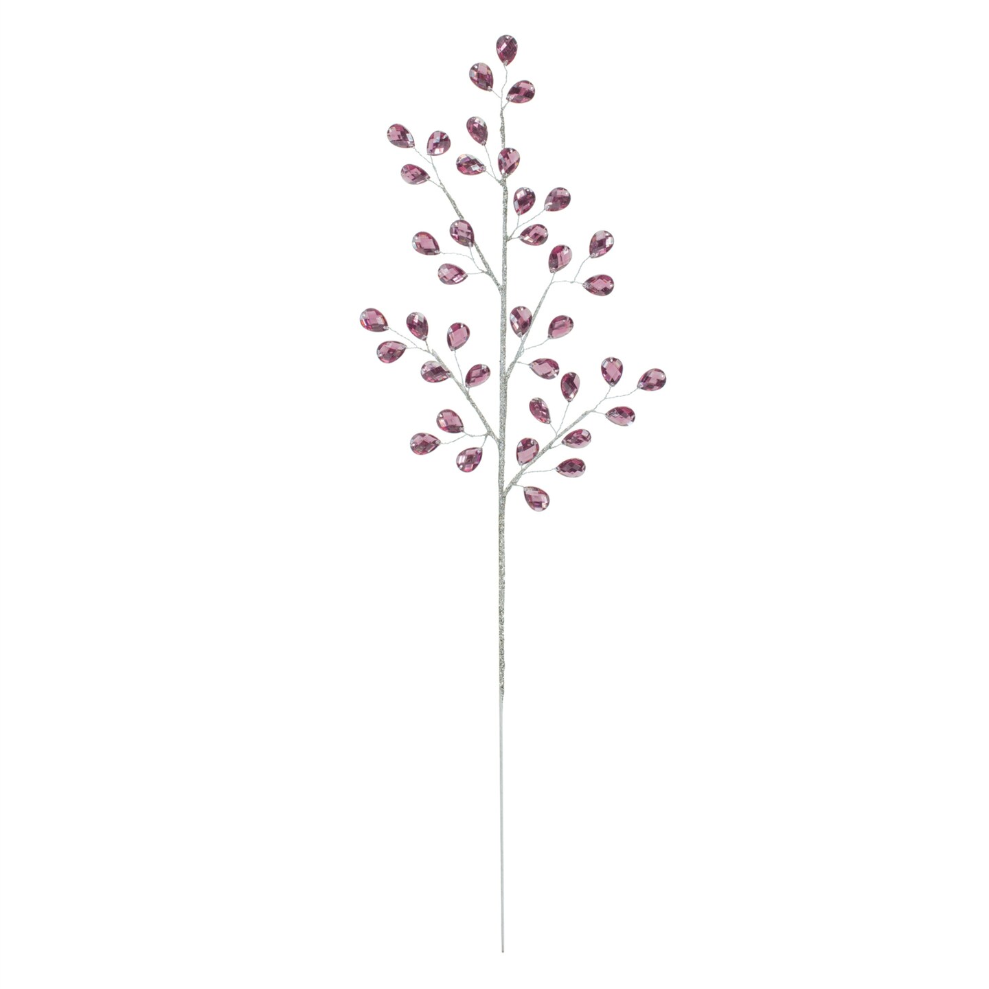 Melrose Glittered Jeweled Artificial Christmas Sprays - 29.25&#x22; - Purple - Set of 2