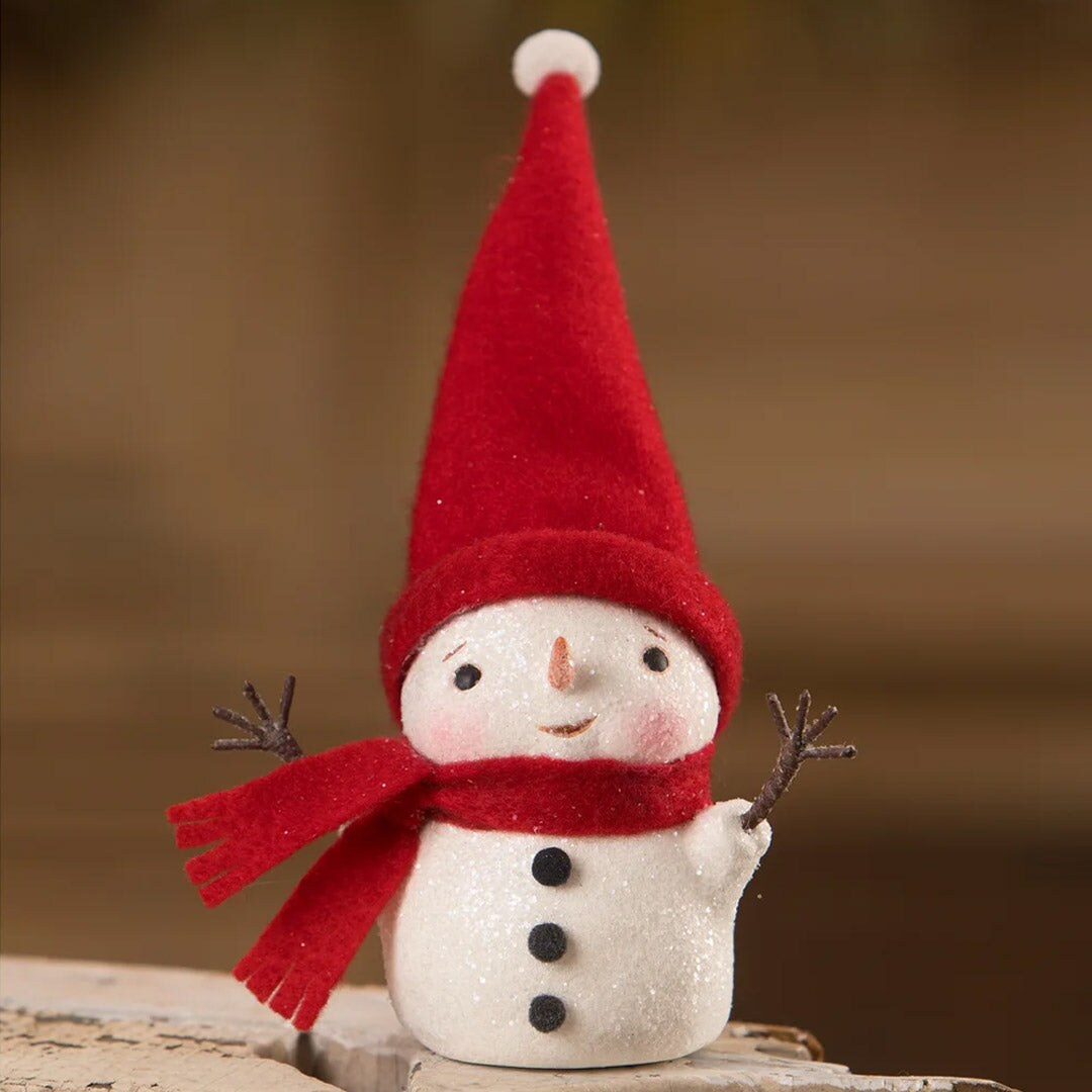 Warm and Cozy Wire Arms Snowman 4.5&#x22;