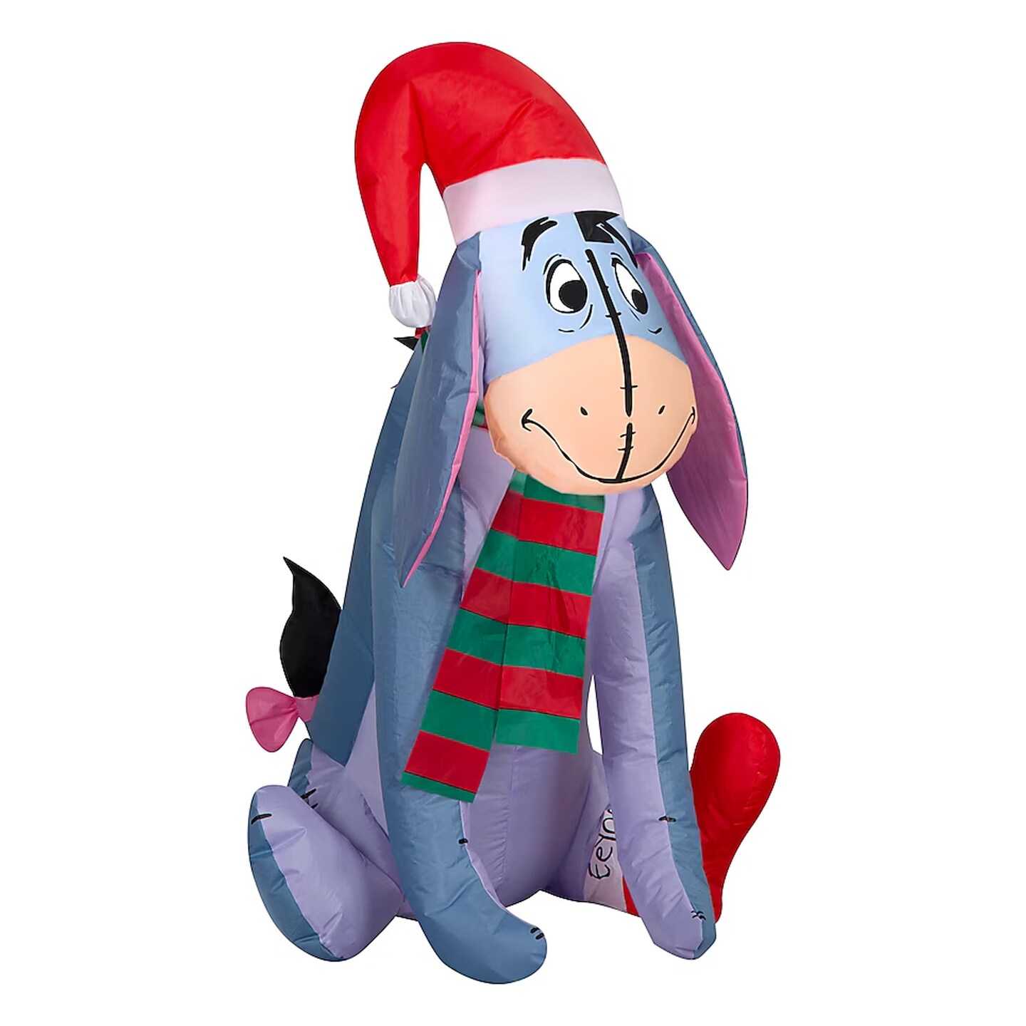 Gemmy 42.13 in Eeyore Santa Hat Inflatable with White LED Lights
