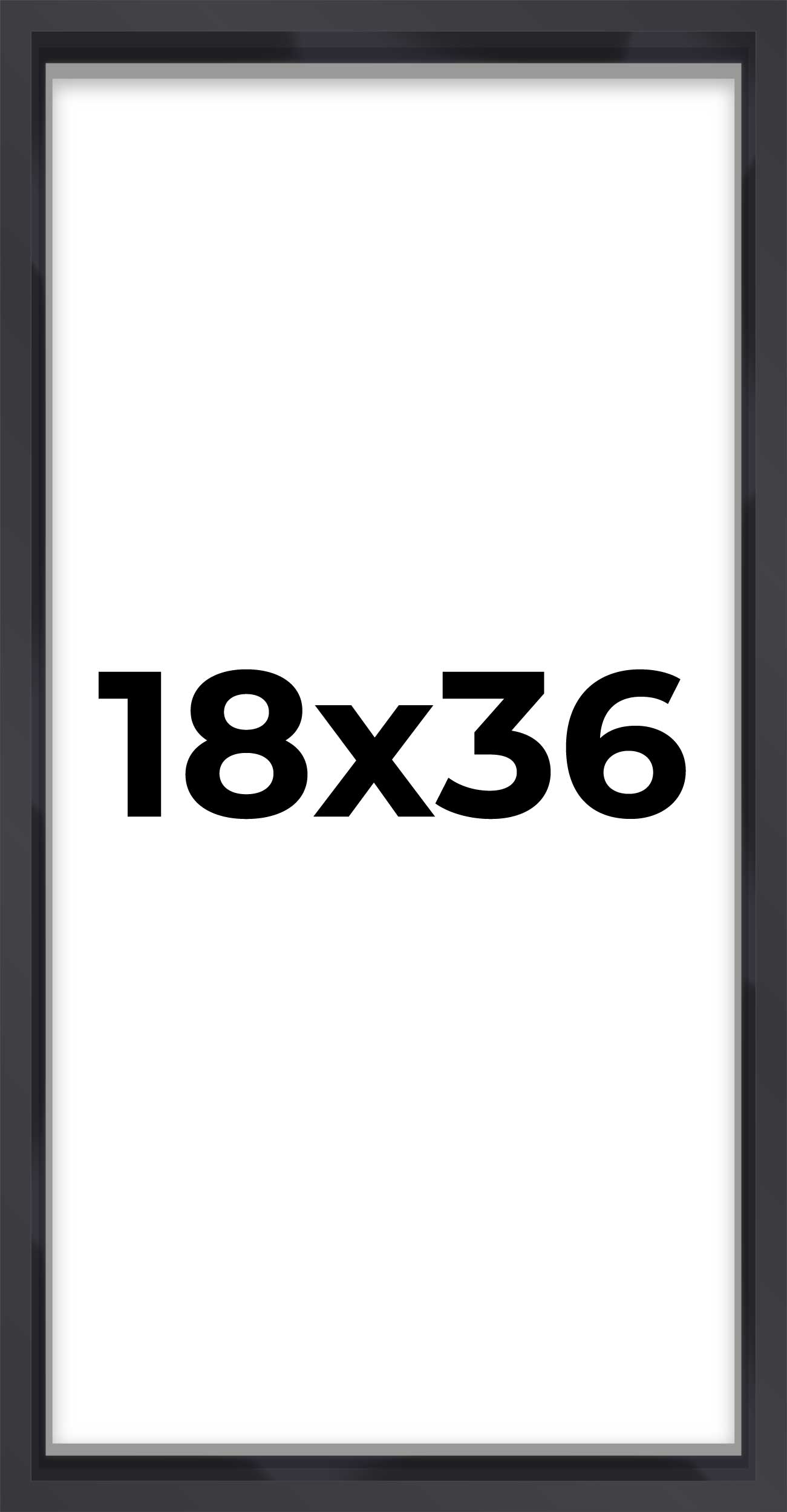 Panoramic Shadow Box 3/4" Depth Black Picture Frame - UV Acrylic, Backing, Hanging Hardware