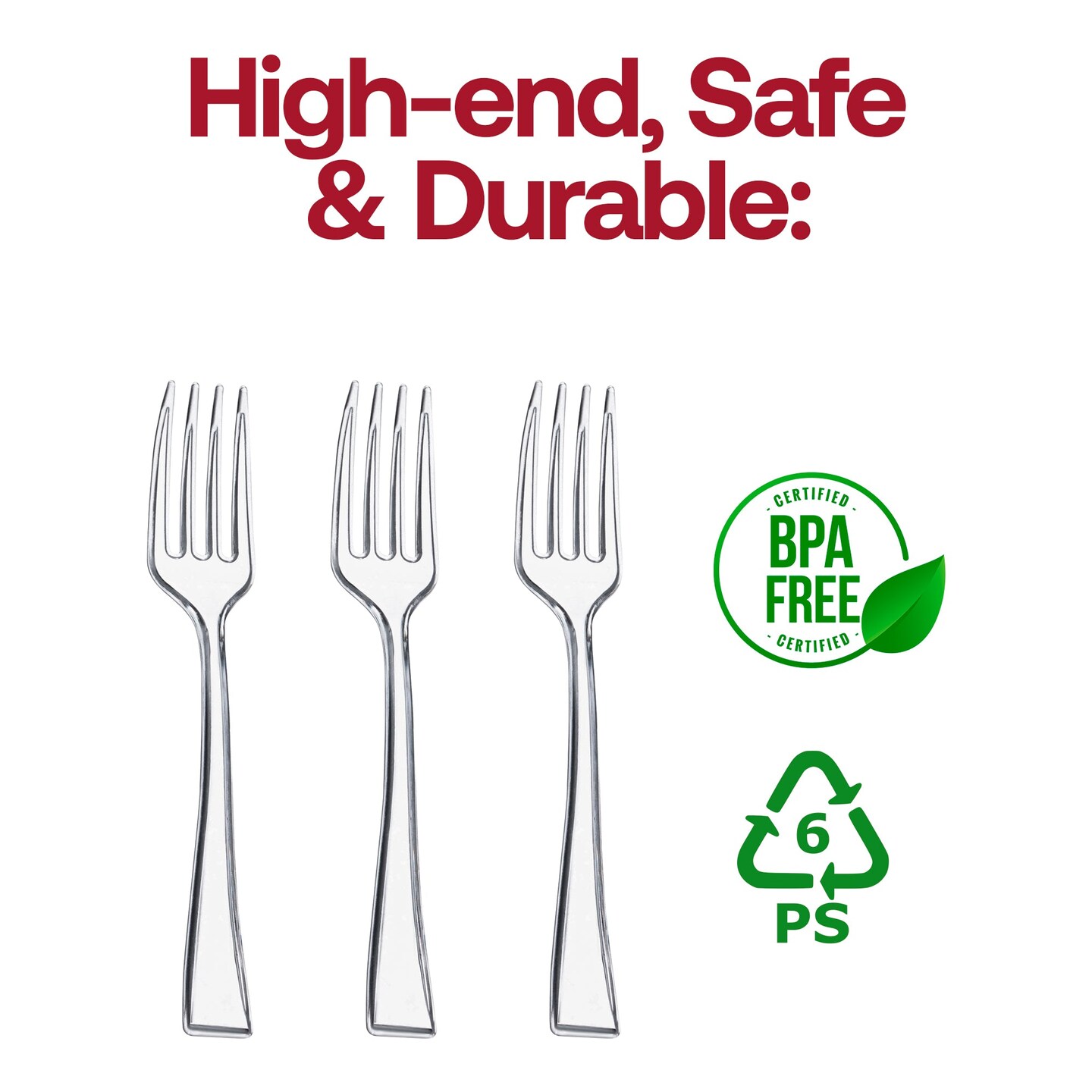 Clear Mini Plastic Disposable Tasting Forks (960 Forks)