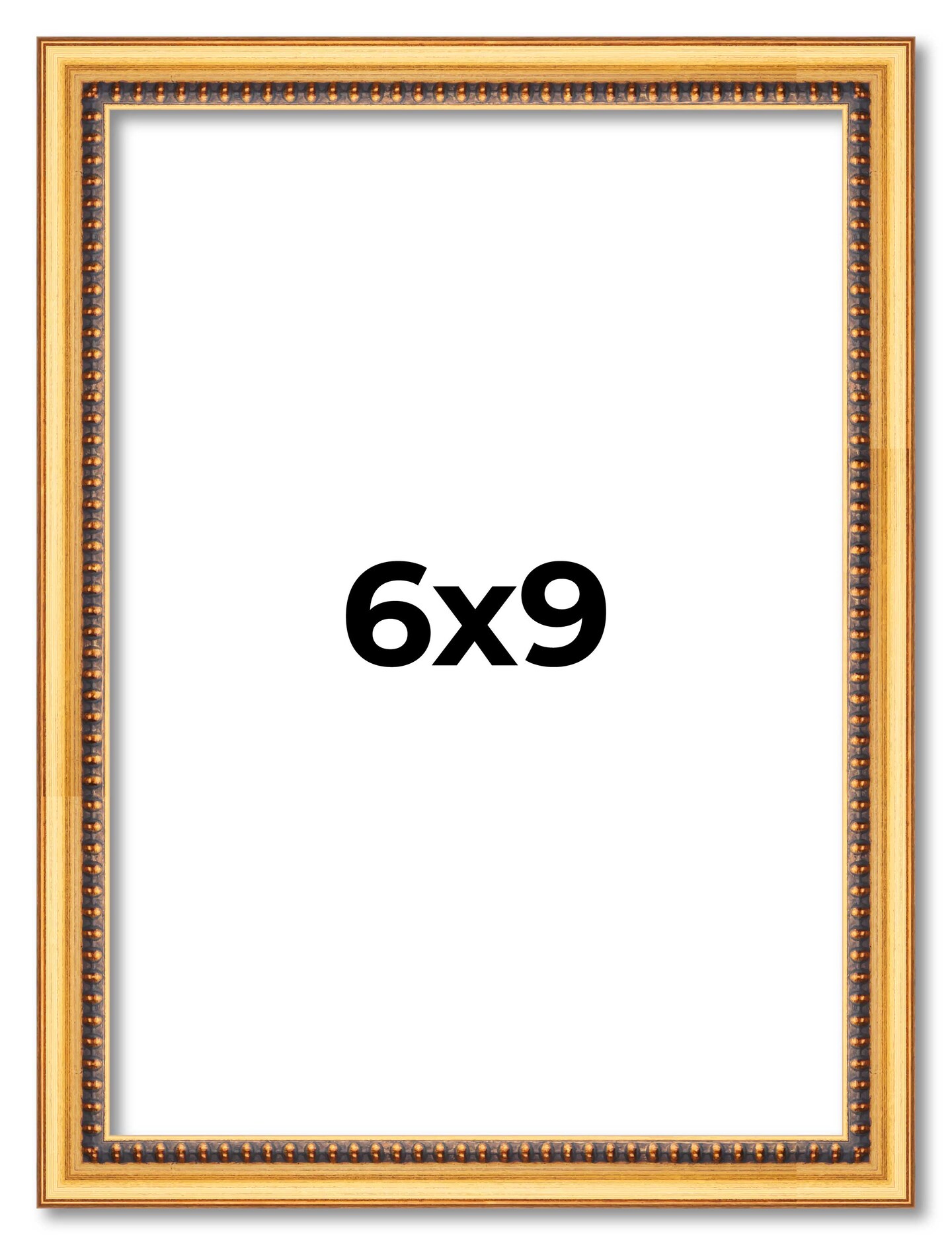 Photo Size Classic Modern Gold Frame - UV Acrylic, Foam Board Backing, Hanging Hardware