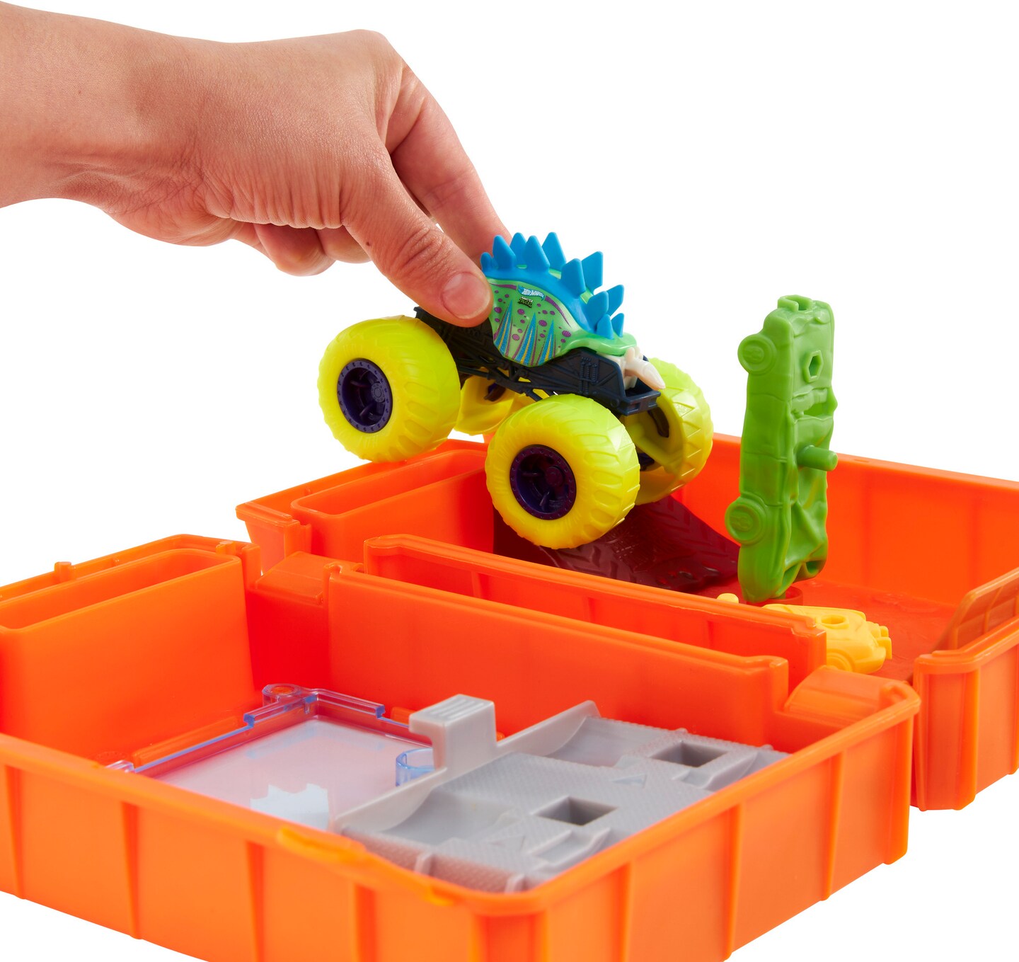 Mattel - Hot Wheels Monster Trucks Stunt N&#x27; Go Fossil Fuel Playset  [COLLECTABLES] Toy Car