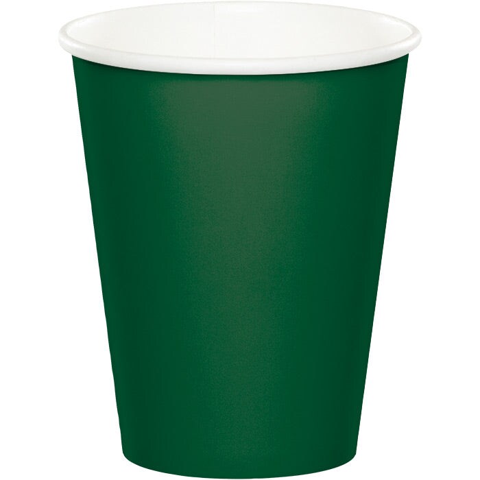 Hunter Green Hot/Cold Paper Cups 9 Oz (24/Pkg)