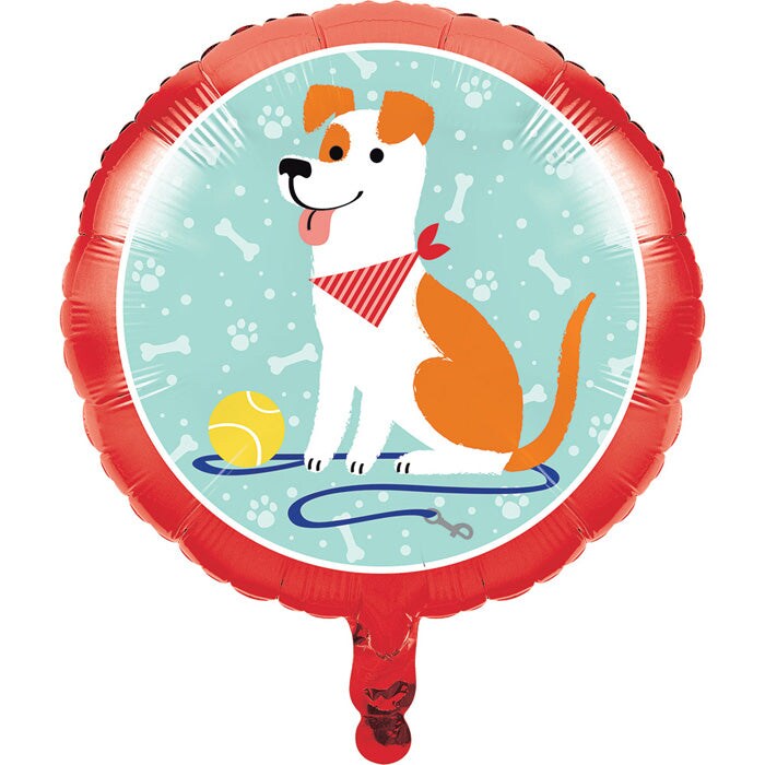 Dog Party Metallic Balloon 18&#x22;