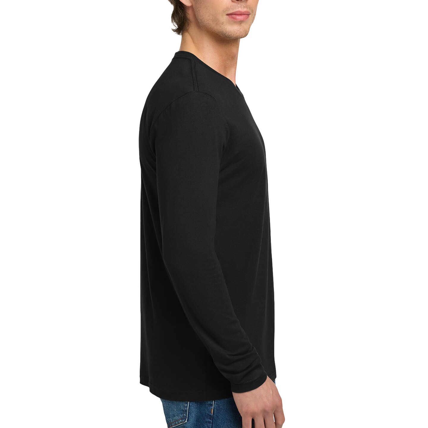 Next Level Cotton Long Sleeve T-Shirt, Men’s Classic Crewneck Style for a Comfortable Tee