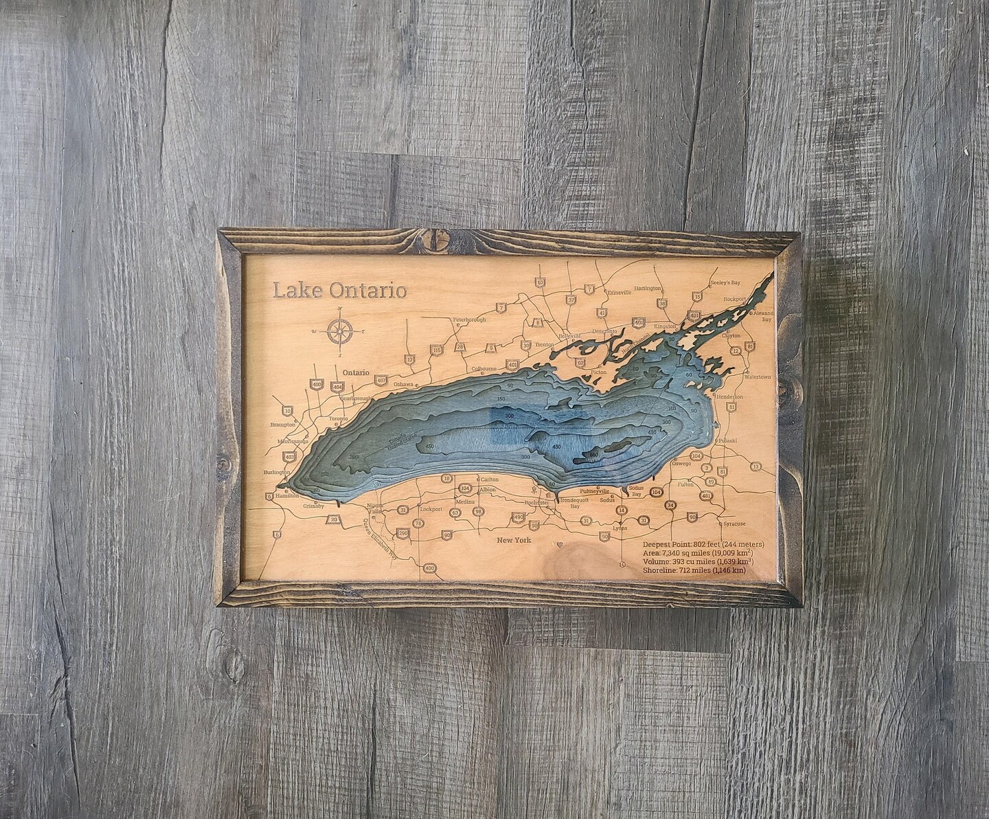 Lake Ontario 3d Wood Map MakerPlace - 4611914410085363536 