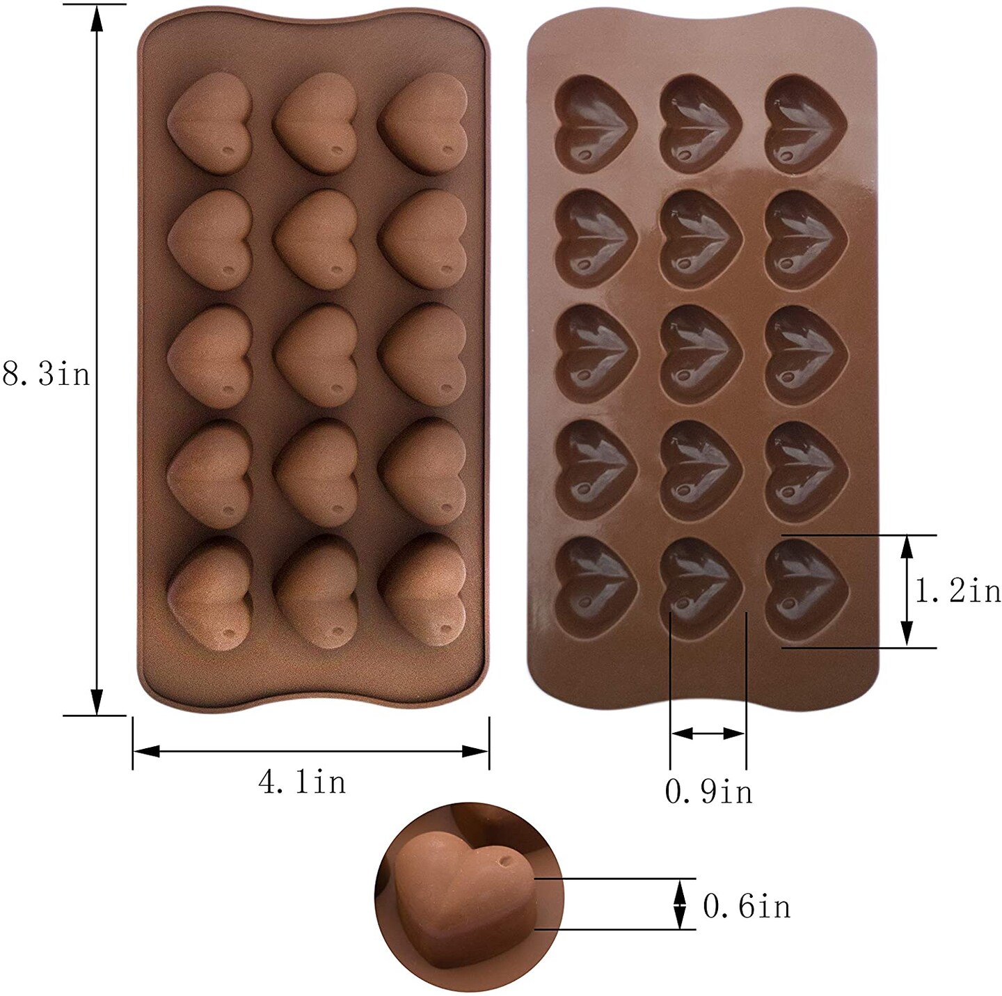 Chocolate Silicone Mold- Dimpled Heart