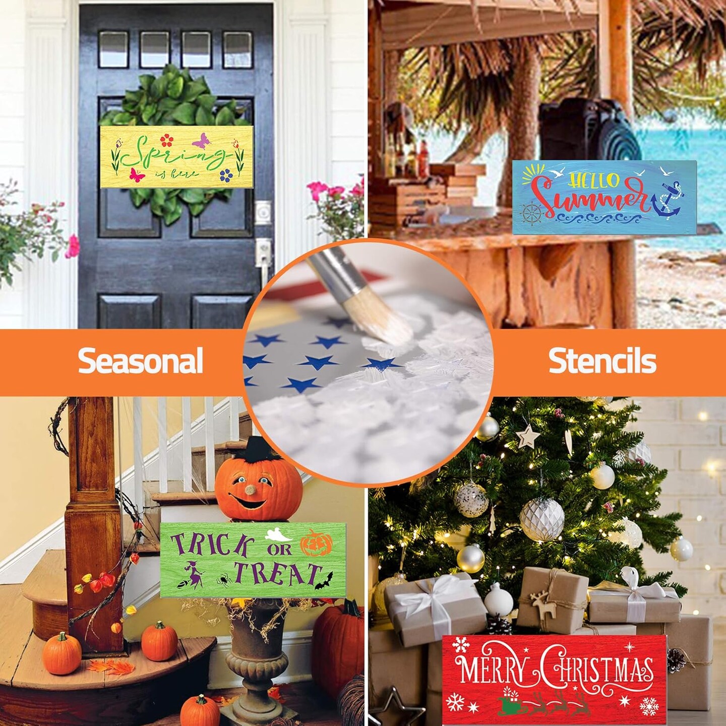 26 PC Large Welcome Stencil (All Seasons)