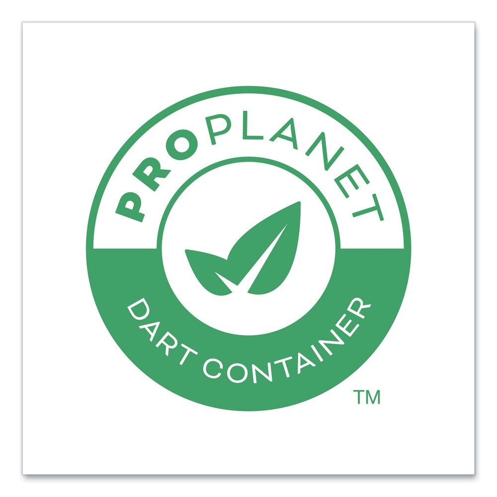 Dart Bare Eco-Forward 9 oz. RPET Cold Cups with ProPlanet Seal - Clear/Green/Orange (20/Carton)