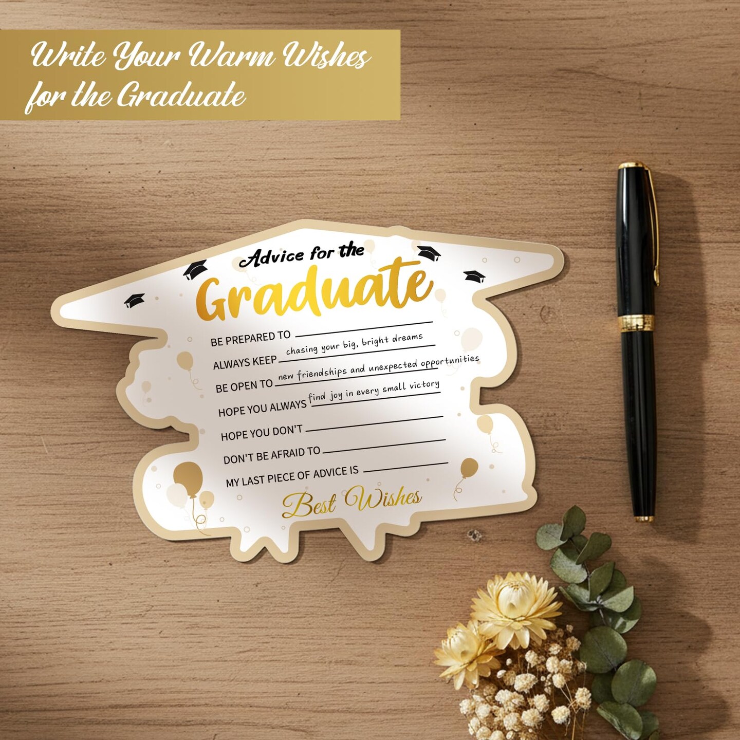 36PCS Graduation Advice Cards for Graduate 2026 - High School Senior School College University Graduation Party Grad Parties Supplies Favors Decorations Best Wishes & Advice for the Graduates