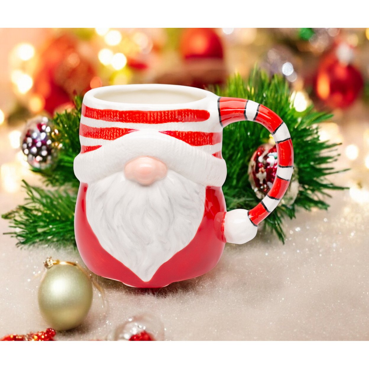 Ceramic Gnome Santa Mug Christmas Mug Milk For Santa Gnome Collector Gift