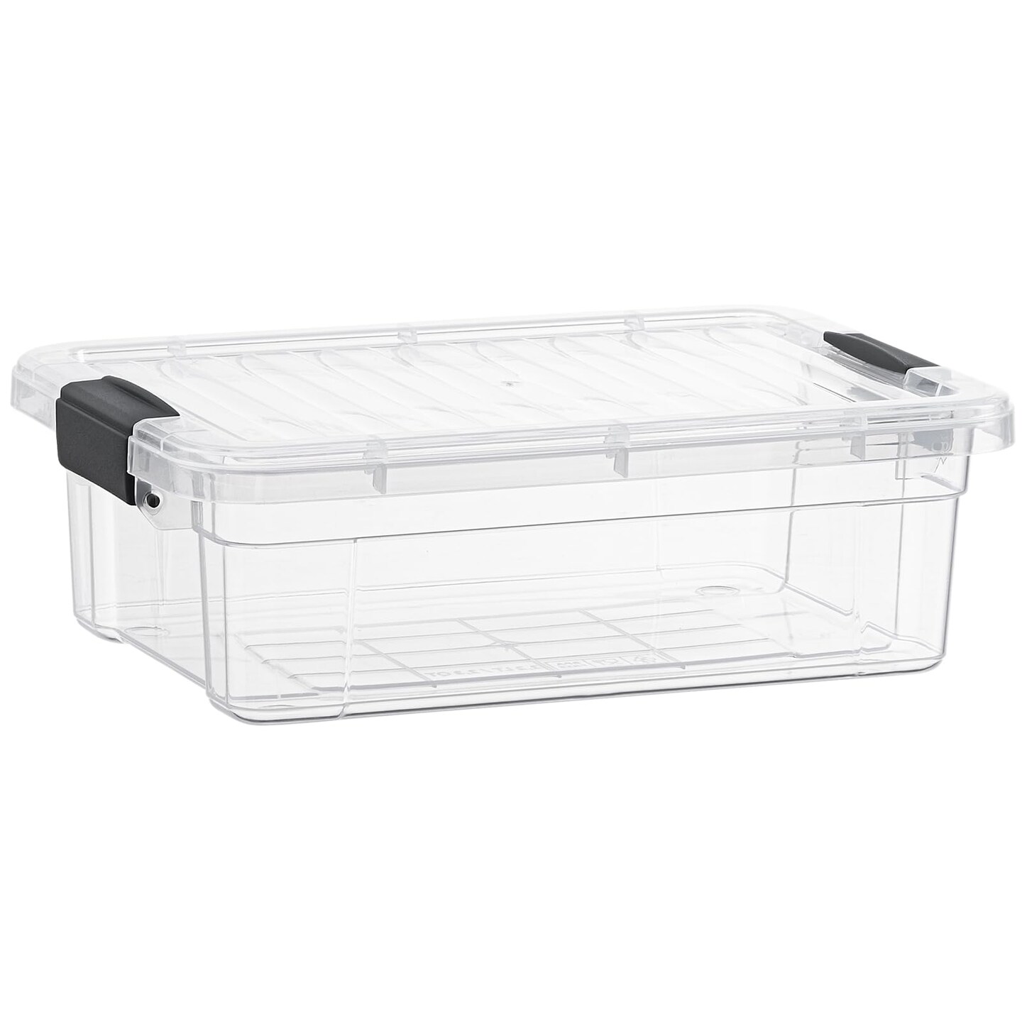 Superio Clear Storage Box with Lid, Plastic Container Bins for Organizing, Stackable Crates, BPA Free, Non Toxic, Odor Free, Organizers for Home, Office, School, and Dorm