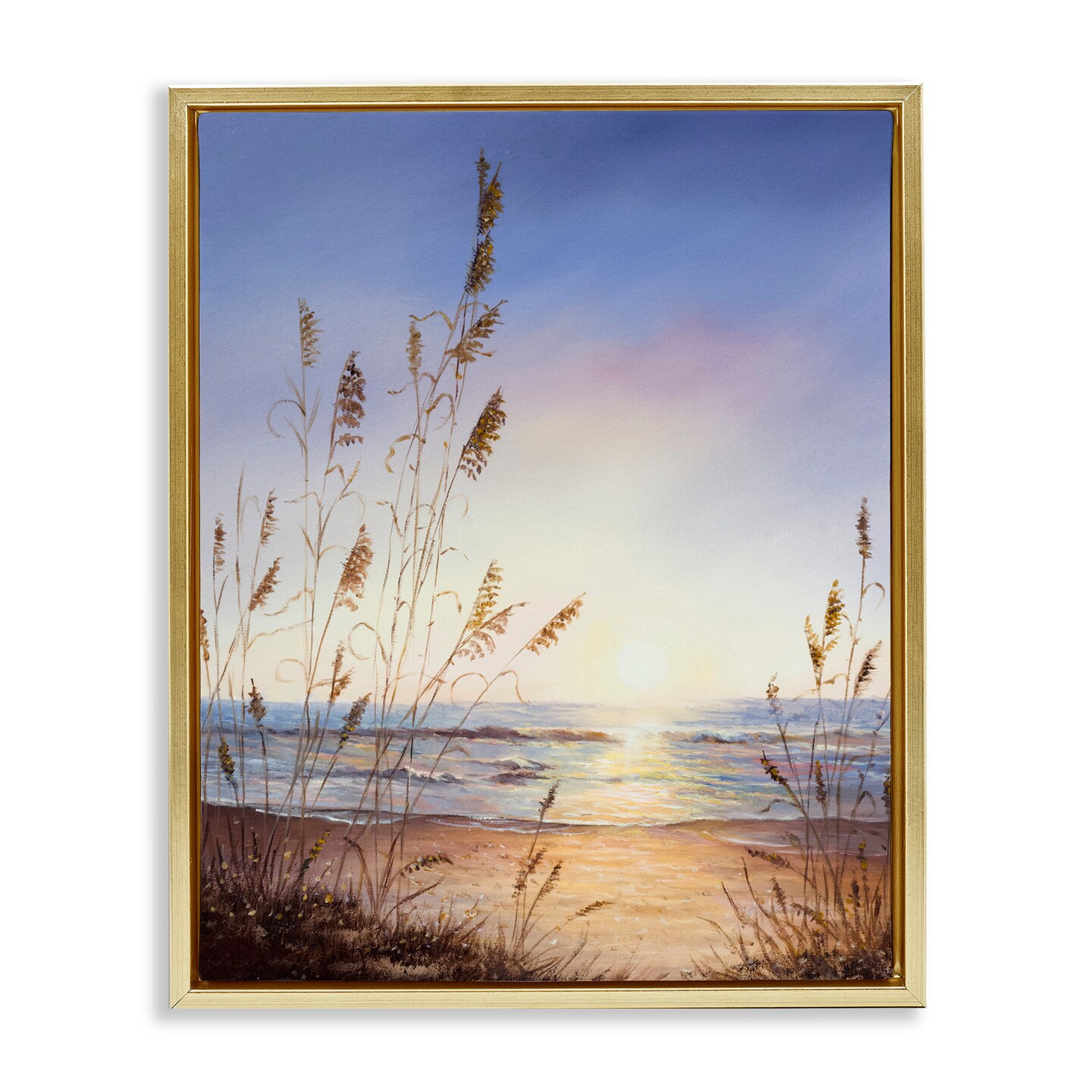 Stupell Industries Seascape with Sunlit Grasses Floating Frame, design by Michelle Faber