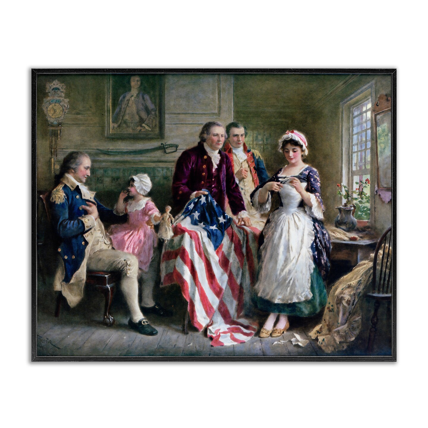 Stupell Industries Historical Betsy Ross Framed Giclee, design by Arlington Prints