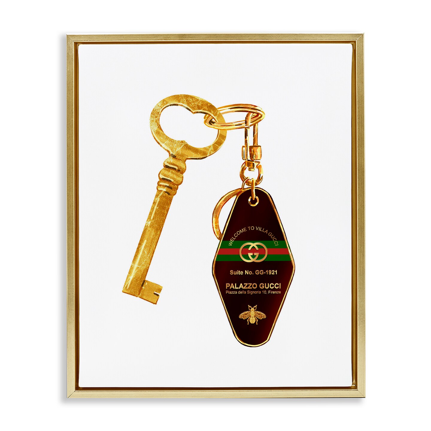 Stupell Industries Luxury Hotel Key Floating Frame, design by Ziwei Li
