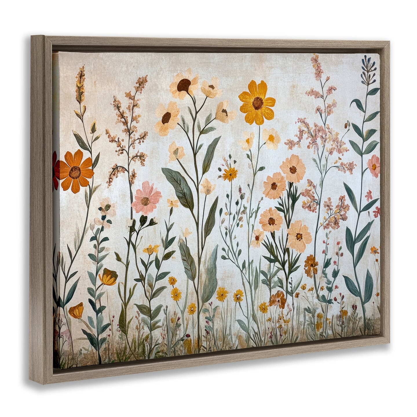 Stupell Industries Growing Tall Wildflowers Floating Frame, design by Petal Prints Design