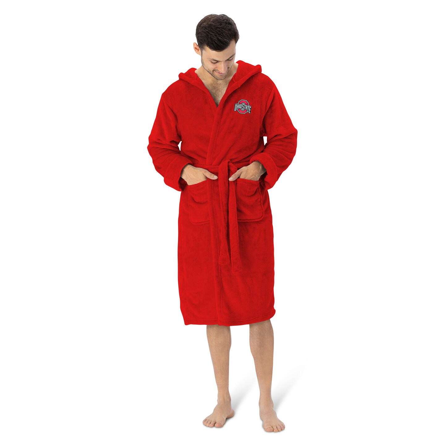 Ohio State Buckeyes NCAA Hooded Silk Touch Bath Robe 26&#xD7;47 Inches