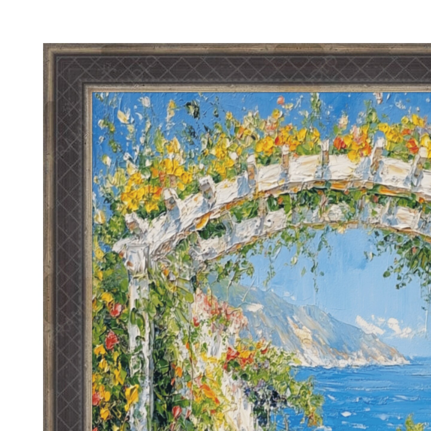 Gothic Antique Silver Espresso Picture Frame Vintage 13x17 frame