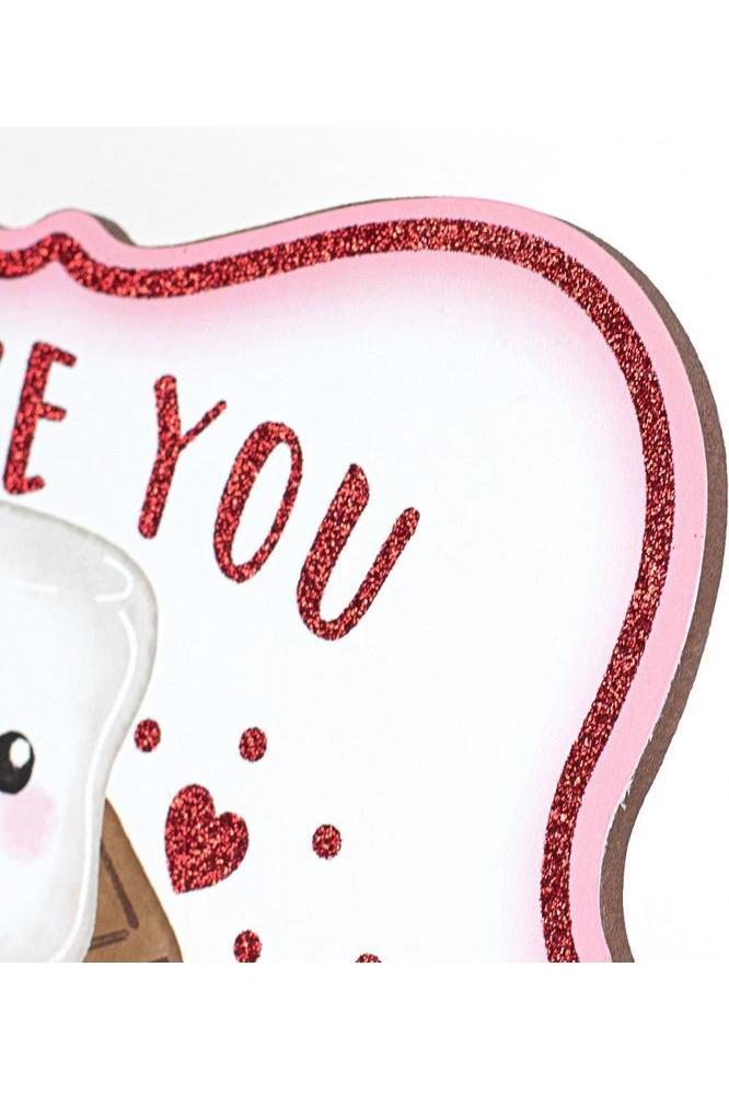 10&#x22; Wooden Sign: Glitter Love S&#x27;More