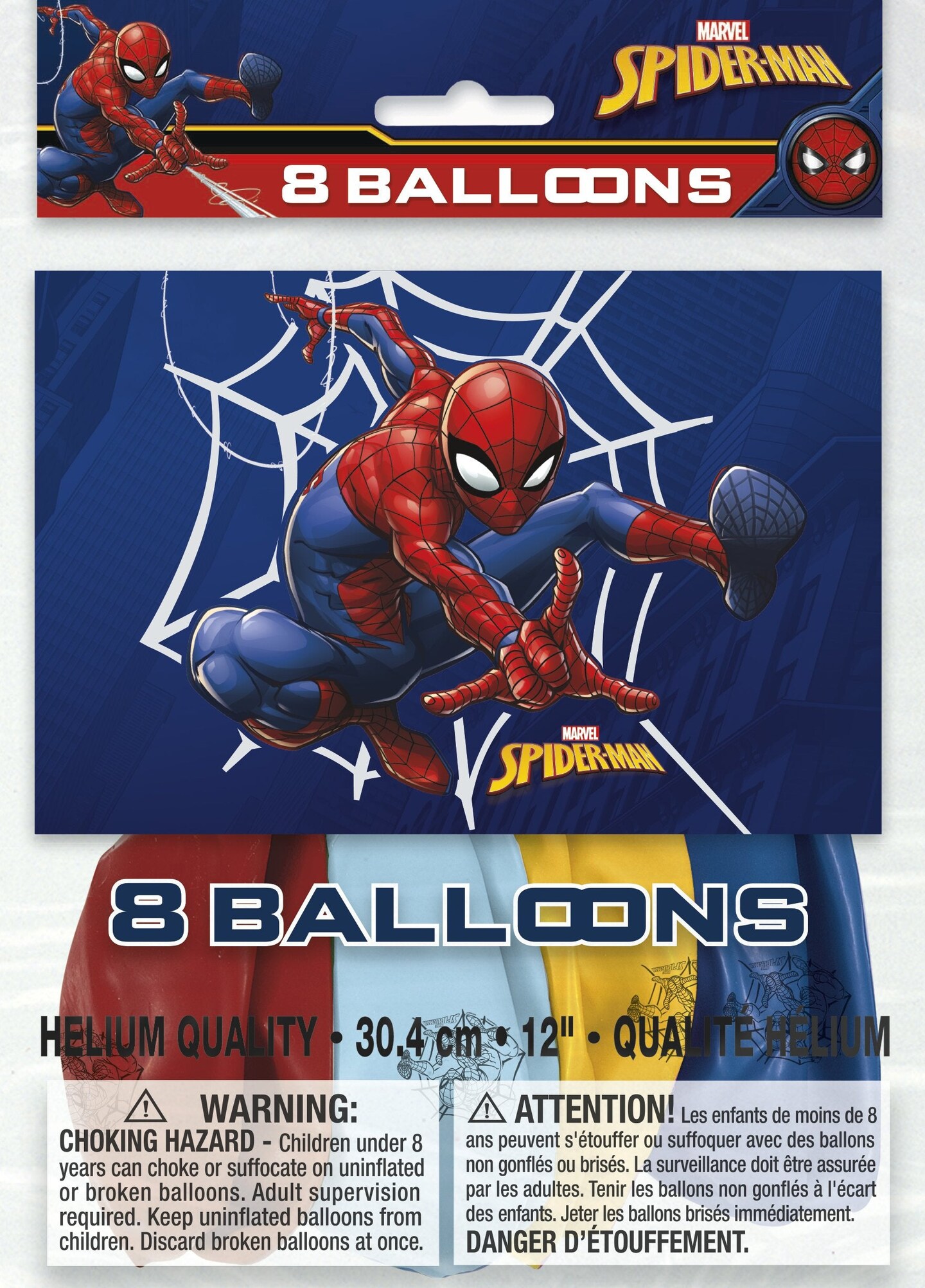 Spider-Man 12&#x22; Latex Balloons - 8ct