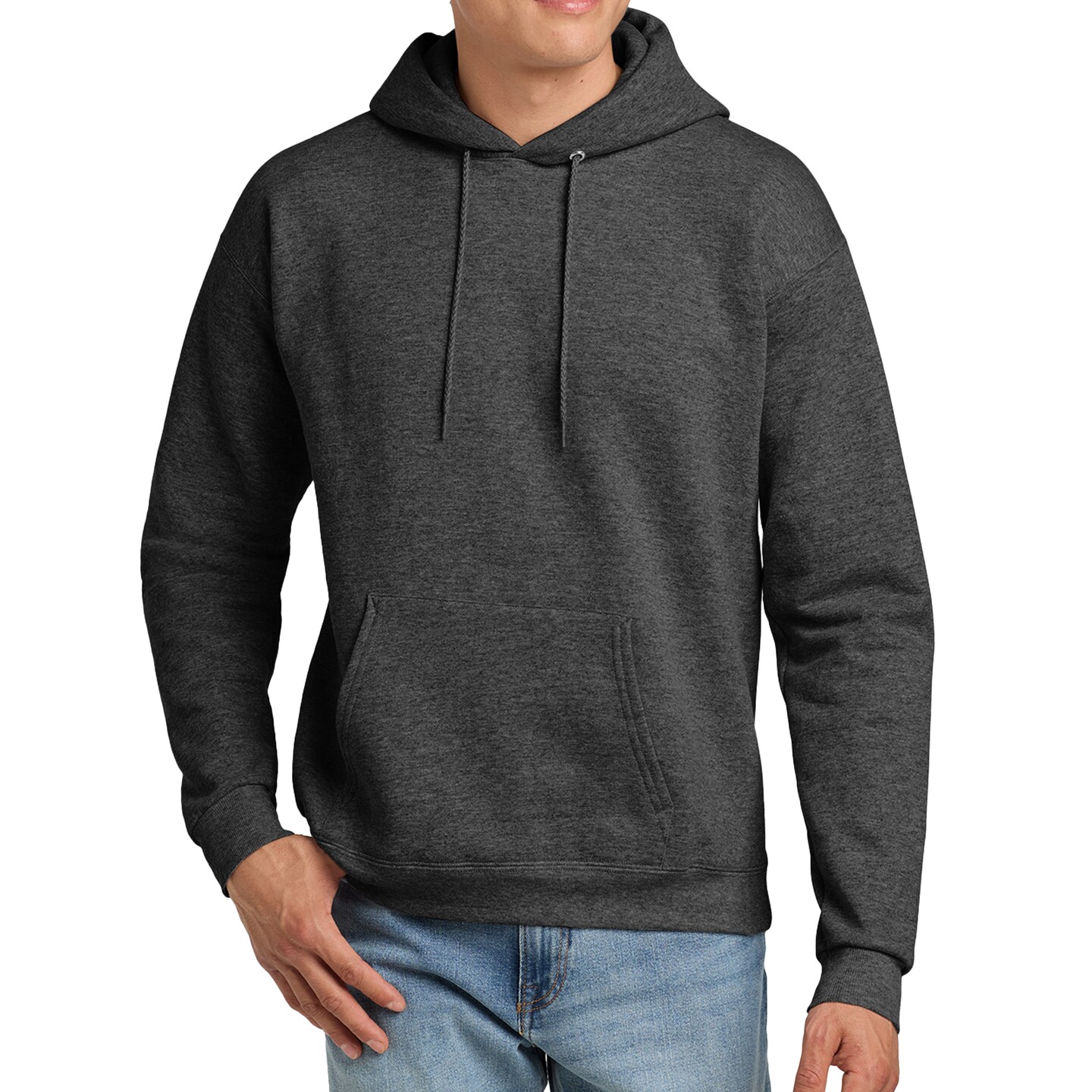 Hanes Men's Ecosmart Fleece Hooded Sweatshirt, Ideal for Cricut & Embroidery
