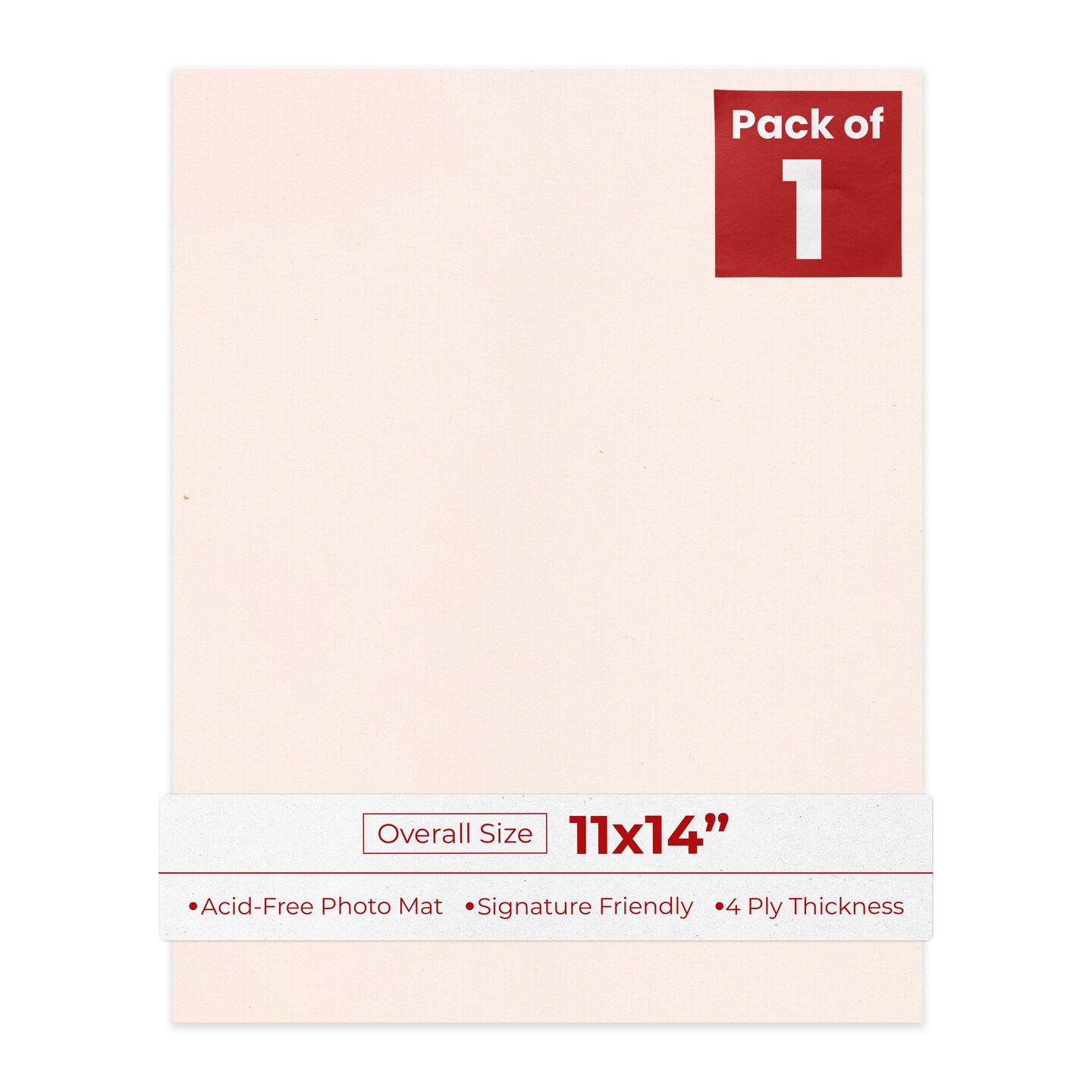 Oyster Bay Beige 11x14 Uncut Mat Board - Blank Sheets, No Opening