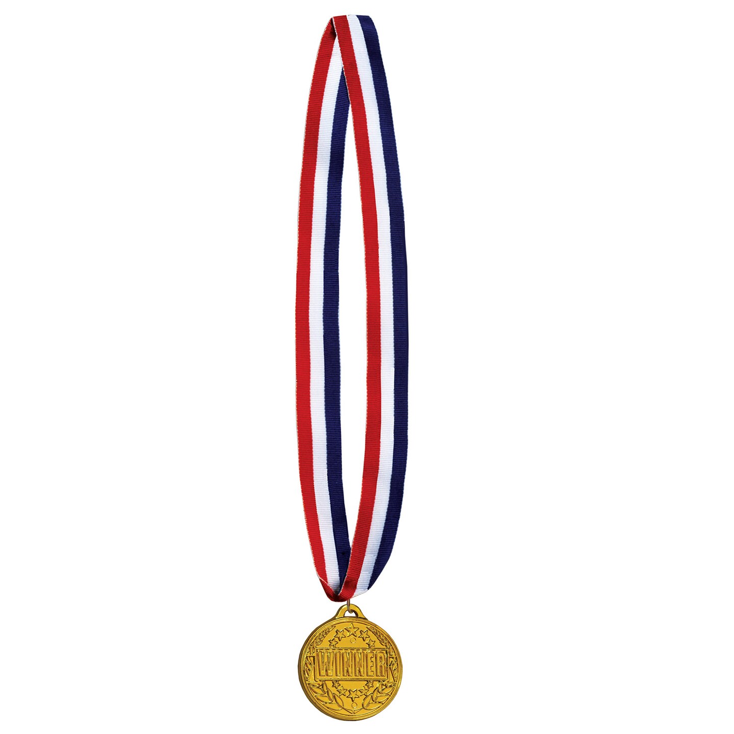 Beistle Winner Medal with Ribbon  - 12 Pack