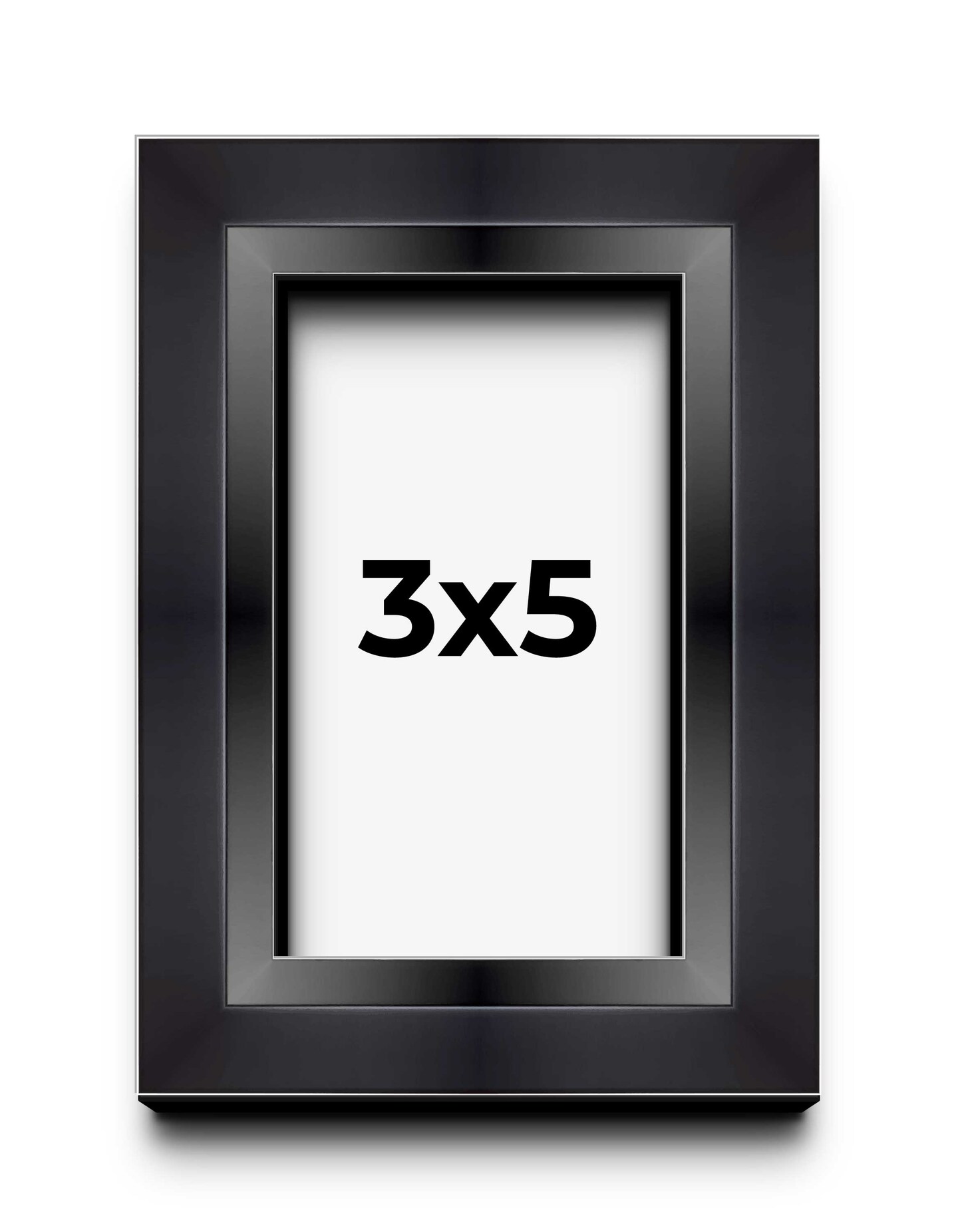 Photo Size Modern Shadow Box 1.5" Depth Black Frame - UV Acrylic, Backing, Hanging Hardware
