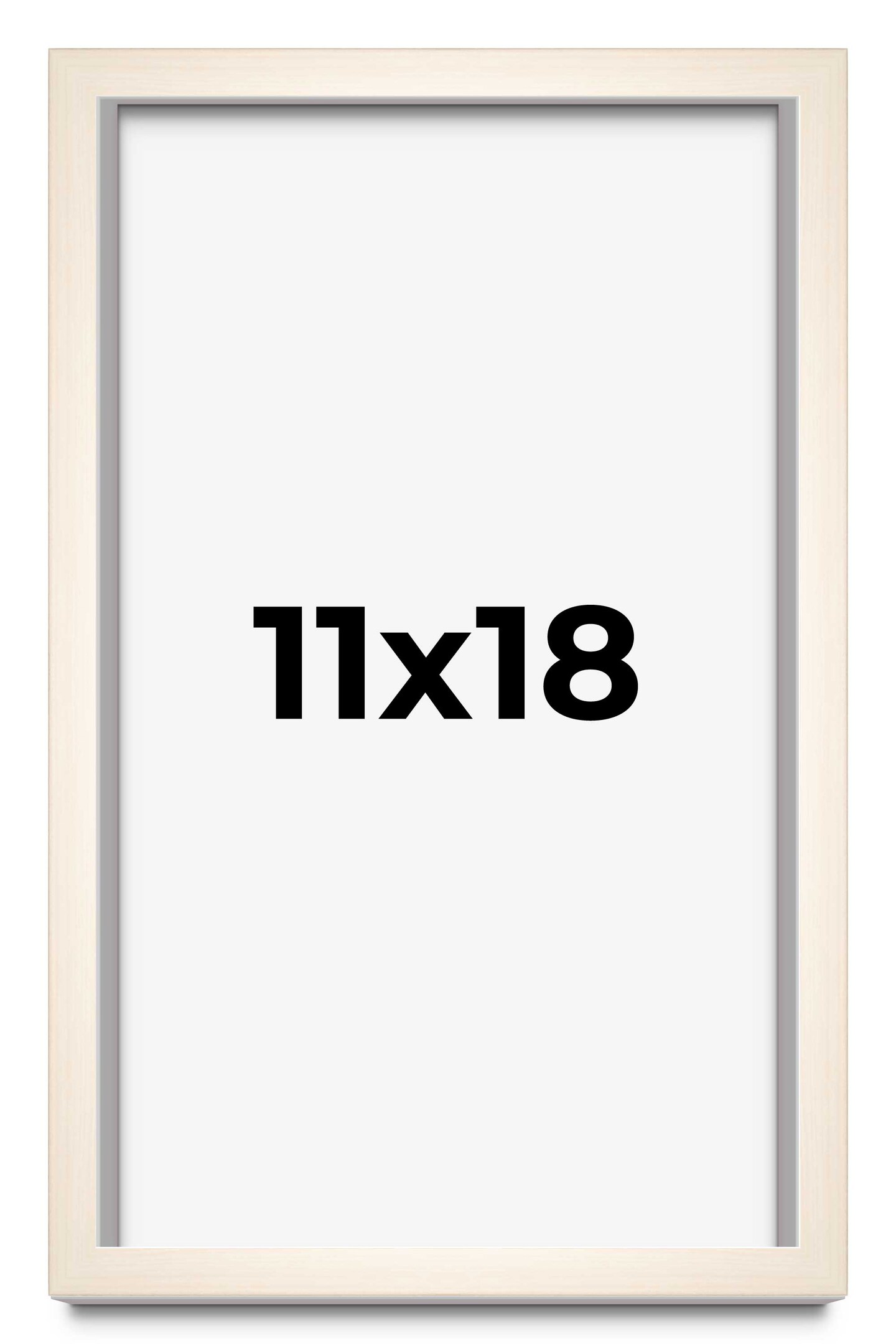 Minimalist White Picture Frame - UV Acrylic, Foam Board Backing, Hanging Hardware