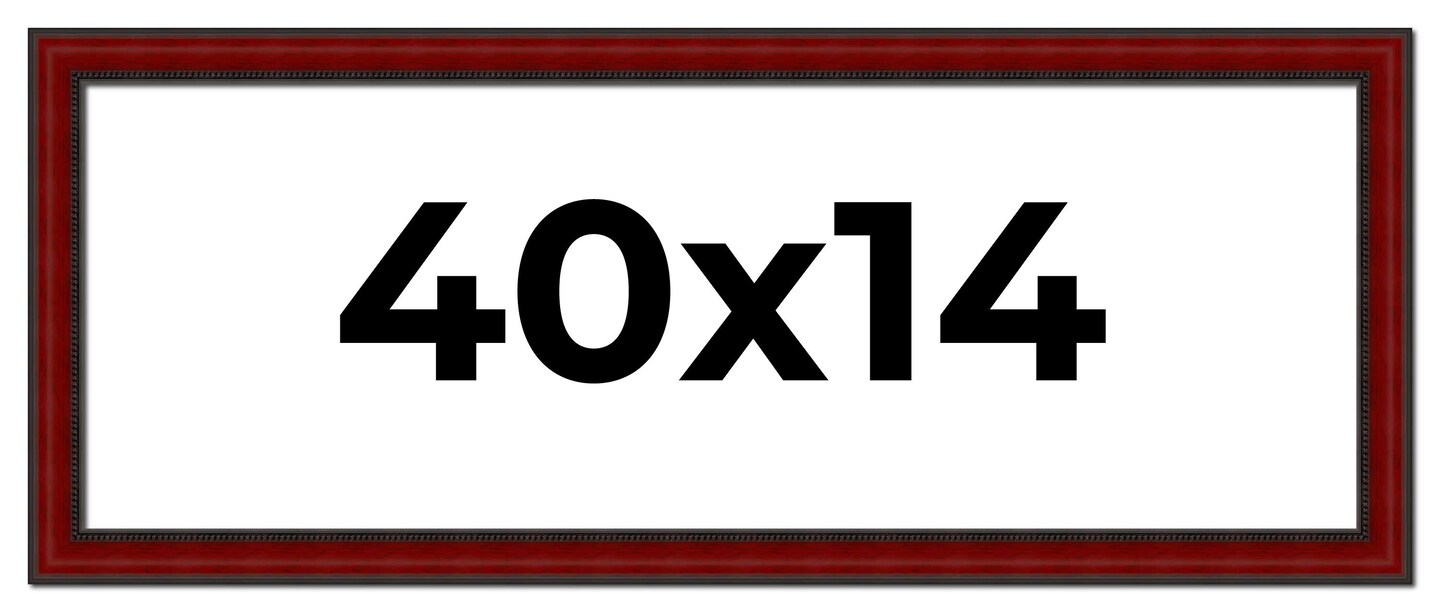 Panoramic Weathered Red Picture Frame - UV Acrylic, Foam Board Backing, Hanging Hardware
