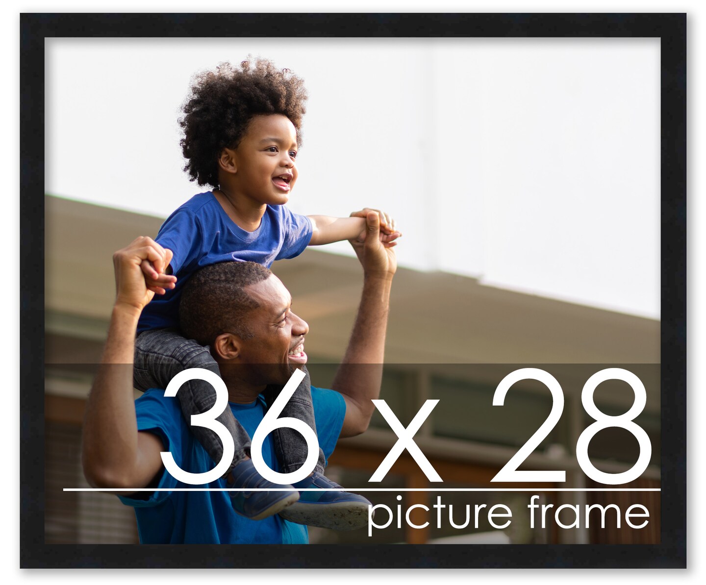28x36 Modernist Picture Frame with UV-Resistant Acrylic &#x26; Acid Free Backing, Available in 3 Finishes - Black, Brown, and White