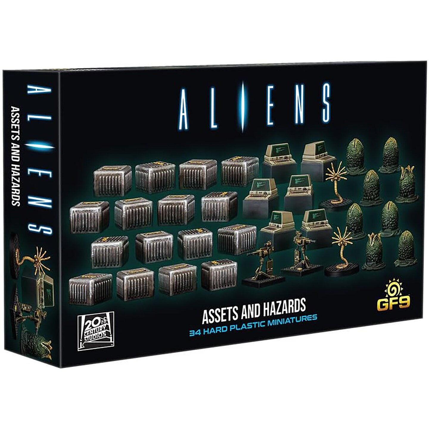 Aliens: Assets &#x26; Hazards RPG Unpainted Miniatures, 34 Pieces