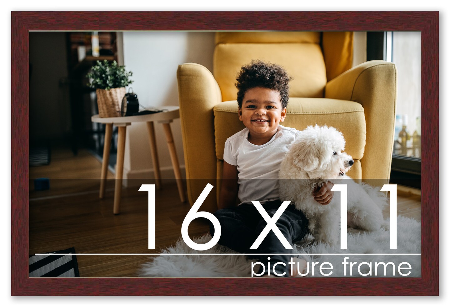 Minimalist Brown Picture Frame - UV Acrylic, Backing Board, Hanging Hardware Included