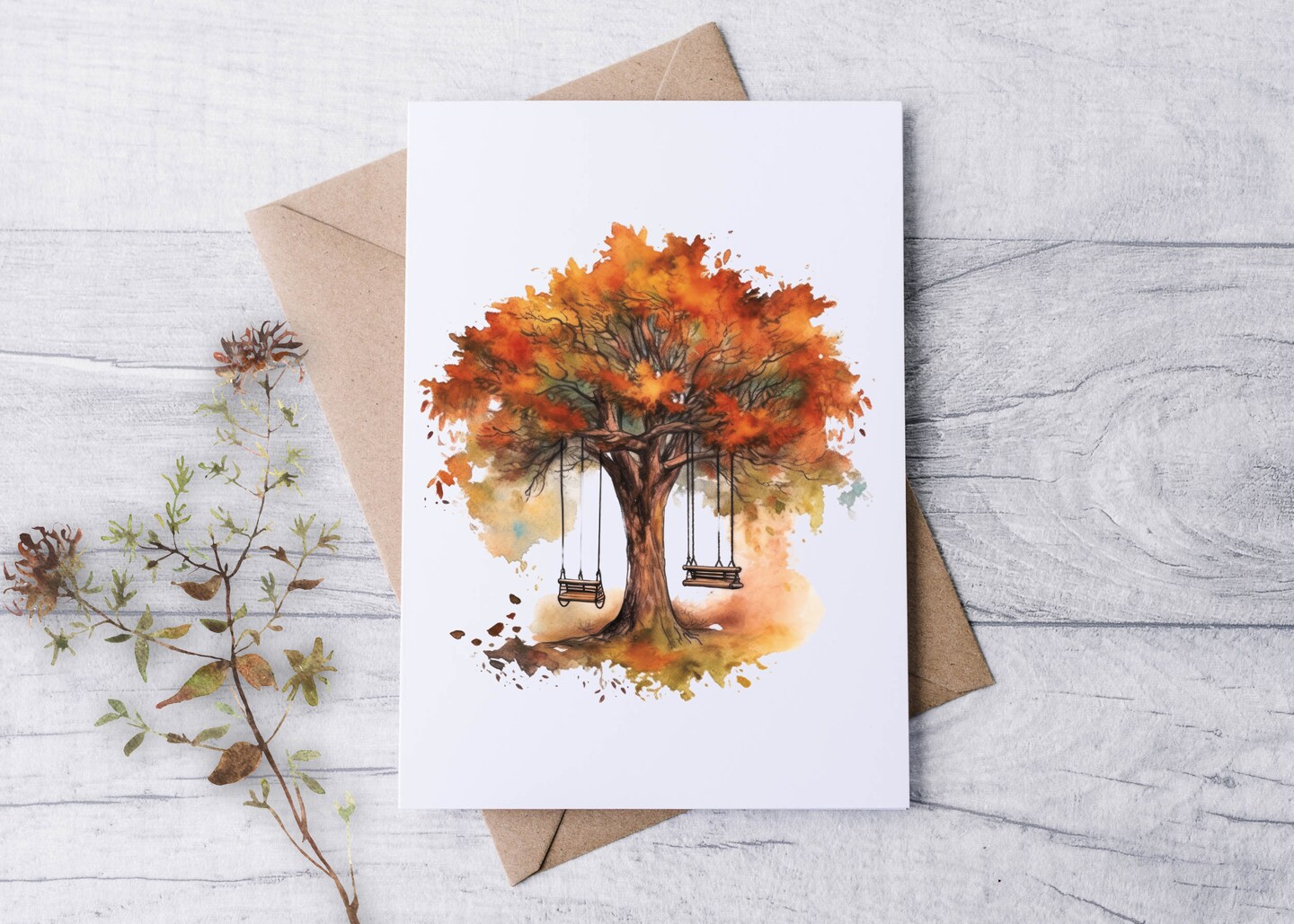 Fall Texture Card Autumn Fall Cards: Luxury Linen Textured Blank Note Cards, Rustic Thank ...