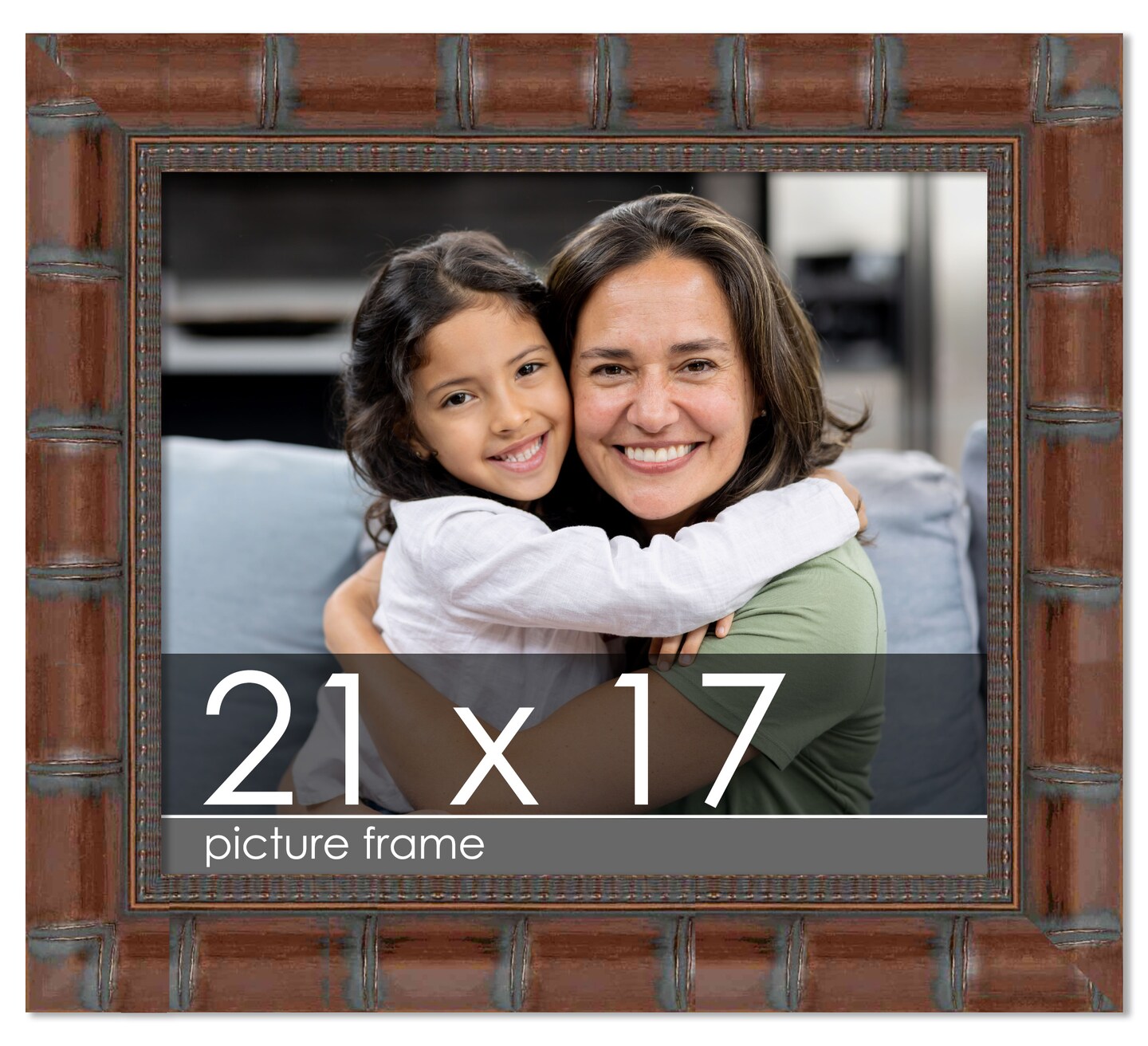 21x17 Wide Bamboo Picture Frame with UV-Resistant Acrylic & Acid Free ...