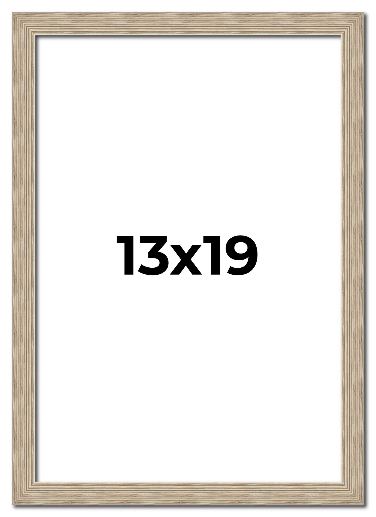 13x19 Thin Barnwood Picture Frame with UV-Resistant Acrylic & Acid Free Backing, Available in 2 Paint Finishes - Grey and Black