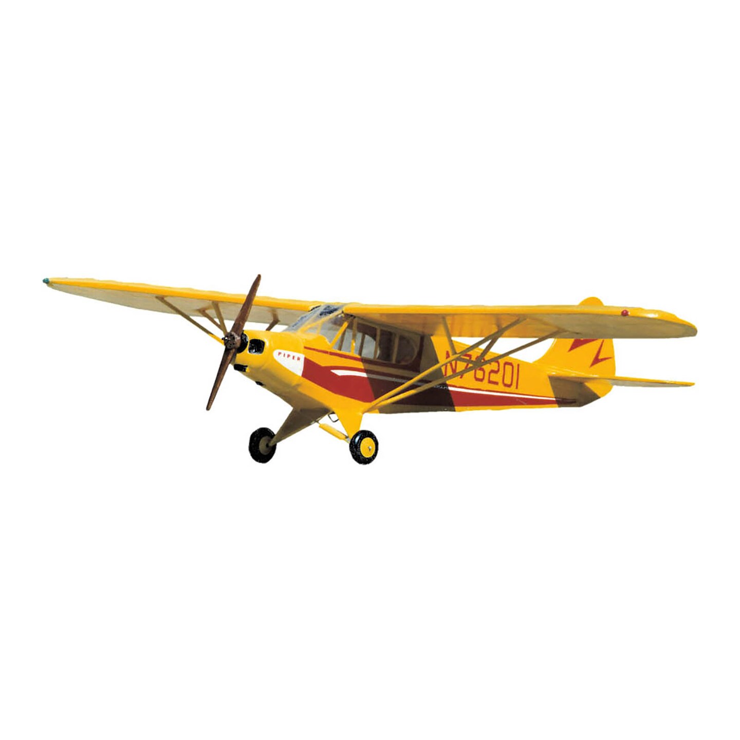 Guillow&#x27;s Piper Super Cub 95 Laser Cut Model Kit Blue, Small