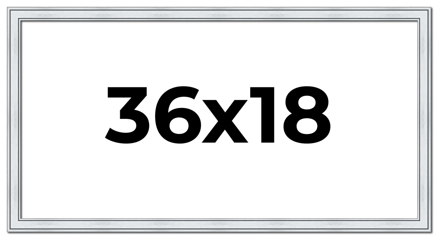 Panoramic Classic Silver Picture Frame - UV Acrylic, Foam Board Backing, Hanging Hardware