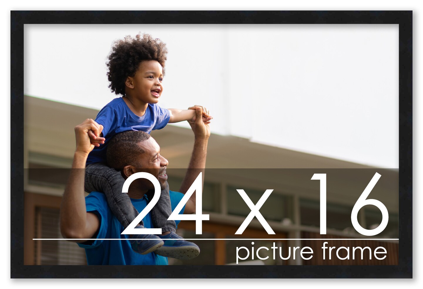 16x24 Modernist Picture Frame with UV-Resistant Acrylic &#x26; Acid Free Backing, Available in 3 Finishes - Black, Brown, and White