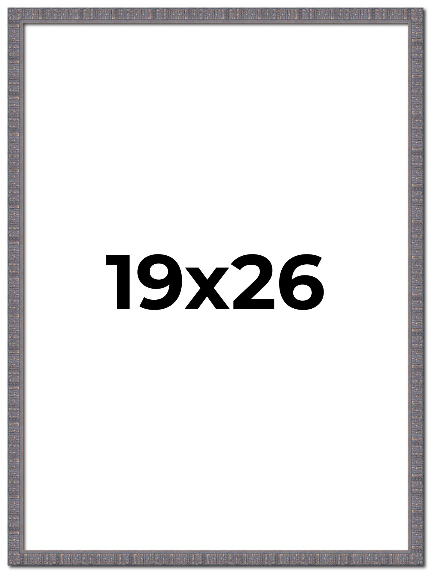 Textured Grey Picture Frame - UV Acrylic, Foam Board Backing, Hanging Hardware