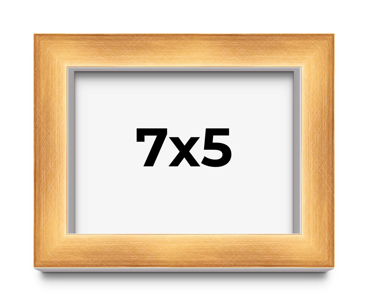 5x7 Minimalist Shadow Box Picture Frame with UV-Resistant Acrylic &#x26; Acid Free Backing, Available in 5 Finishes - Black, Brown, Gold, Silver, White