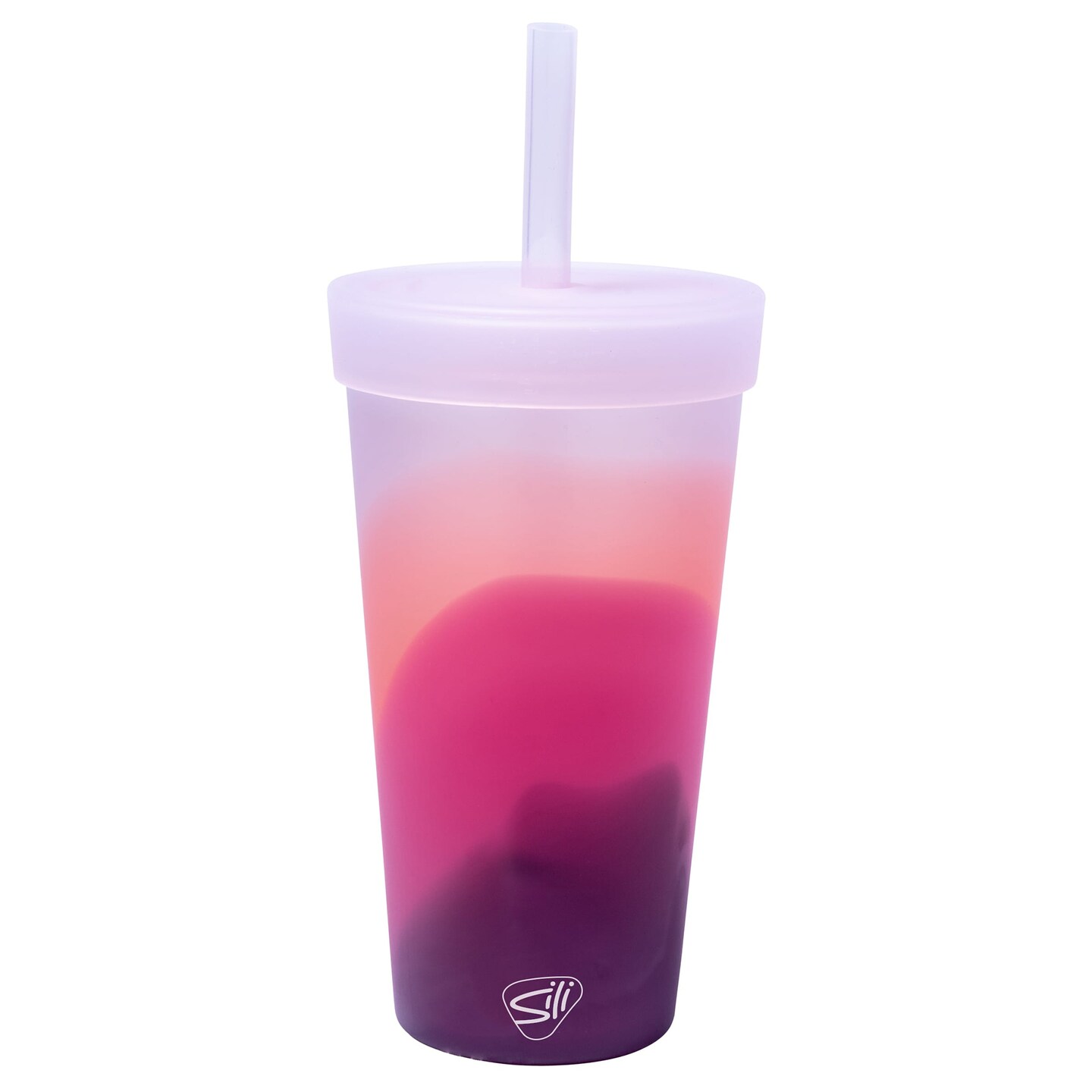 Silipint: Silicone 22oz Straw Tumbler: Desert Sun - Reusable Unbreakable Cup, Flexible, Hot/Cold, Airtight Lid, Travel